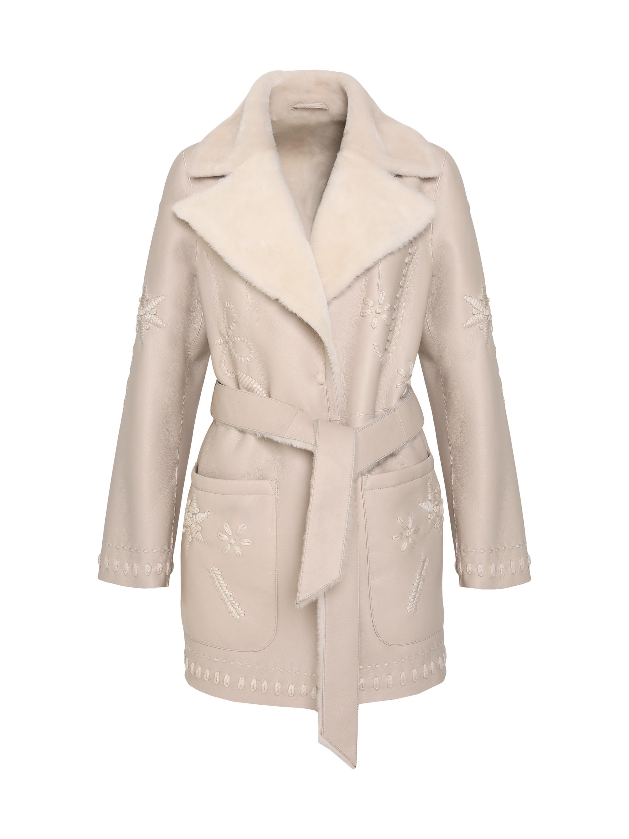 Gorski Women's Merino Shearling Lamb Jacket - Cream