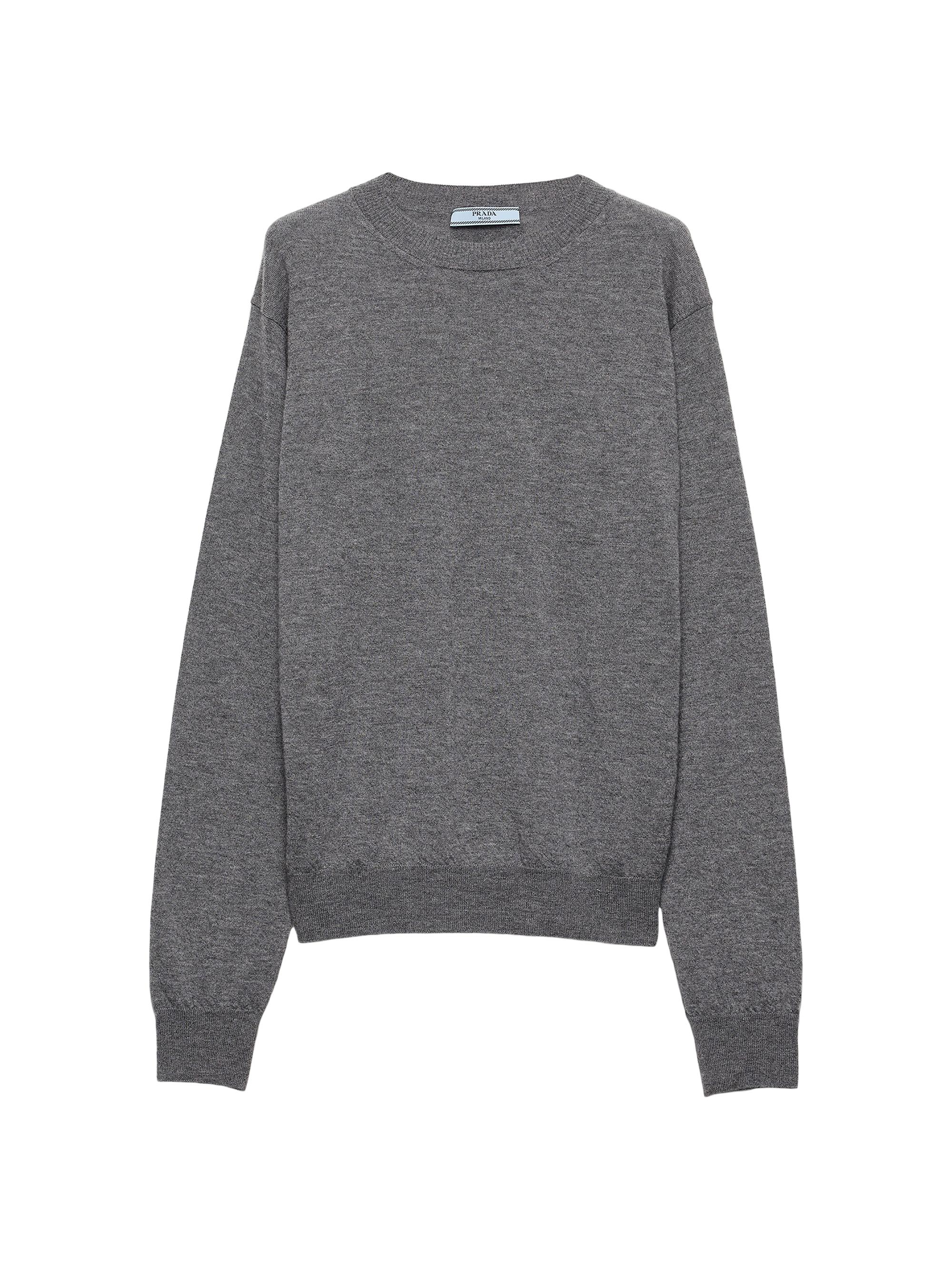 Prada Women's Cashmere Crewneck Sweater - Grey
