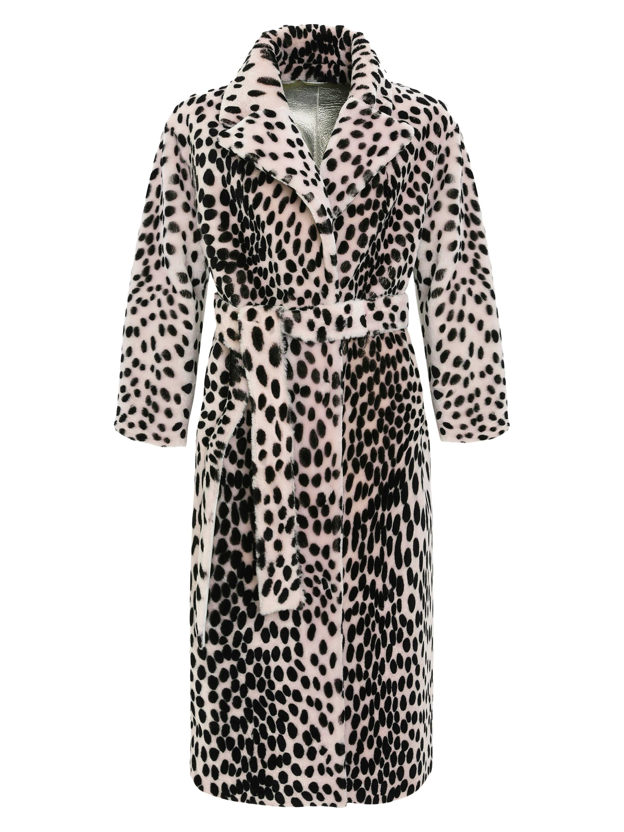 Gorski Women's Reversible Select Shearling Lamb Coat - Beige Spotted