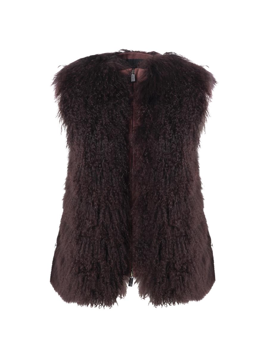 Gorski Select Mongolian Goat Zip Vest | Saks Fifth Avenue