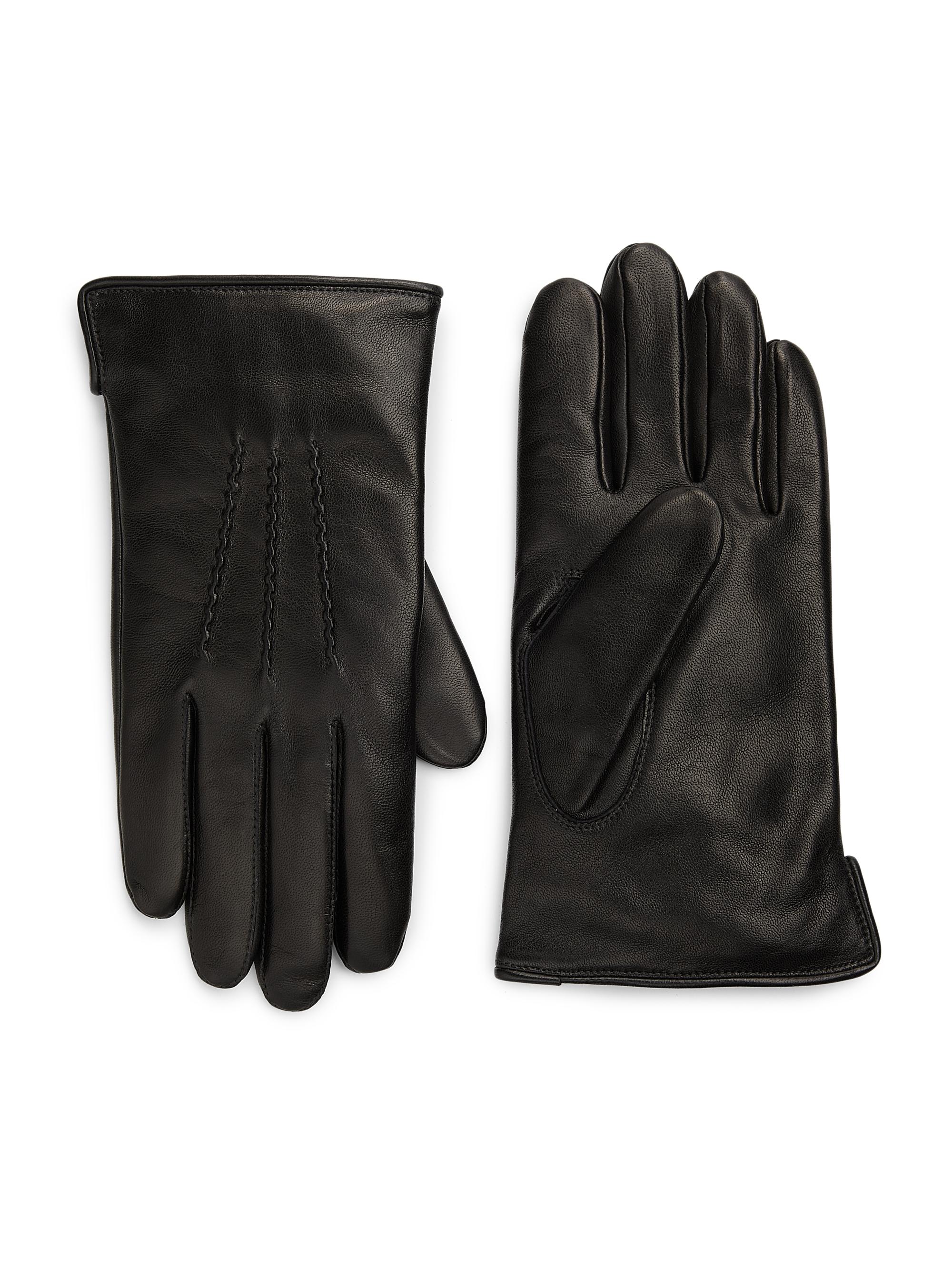 Cashmere-Lined Leather Gloves