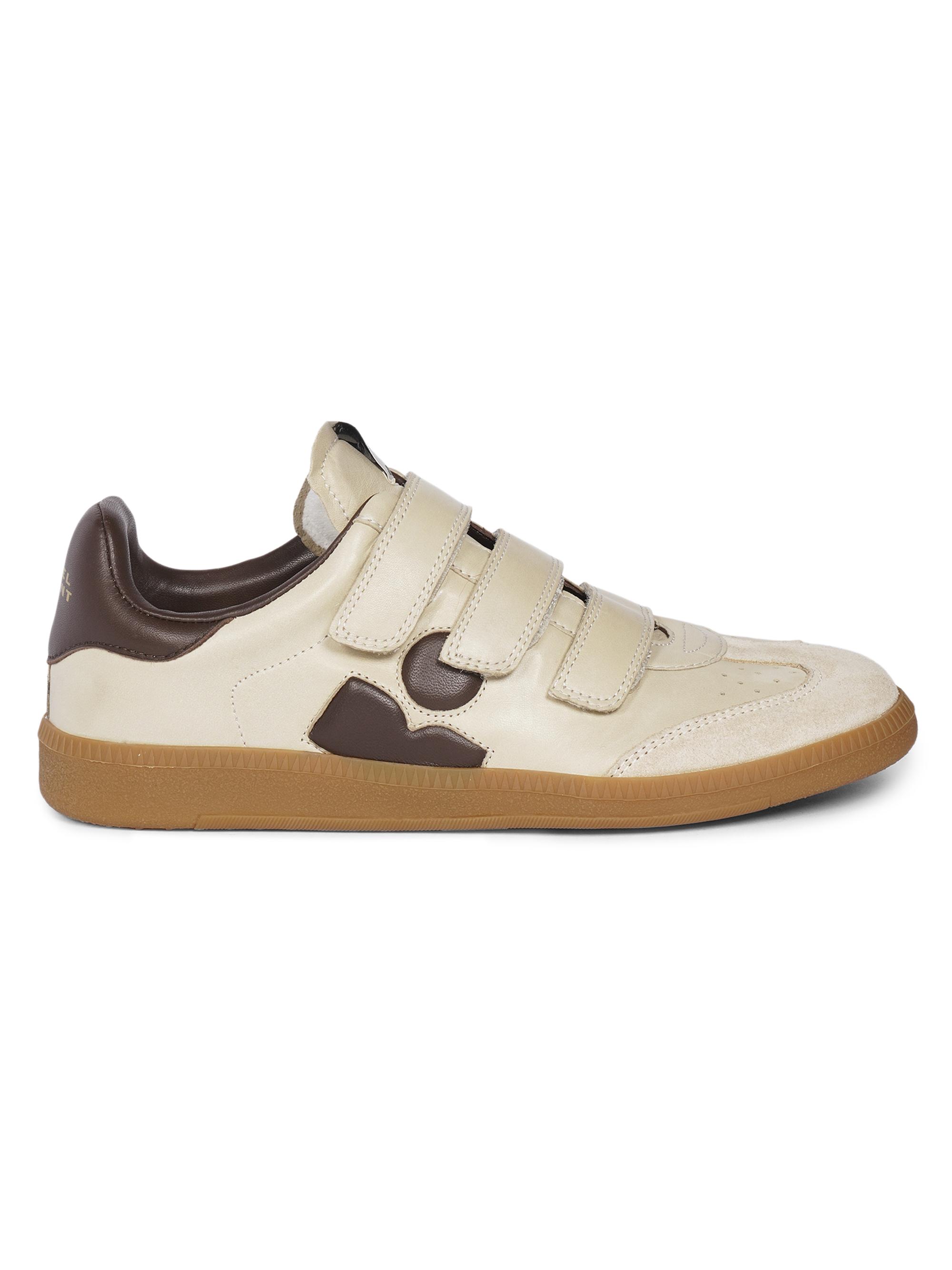 Isabel Marant Women's Beth Leather Low-Top Sneakers - Ecru Chocolate