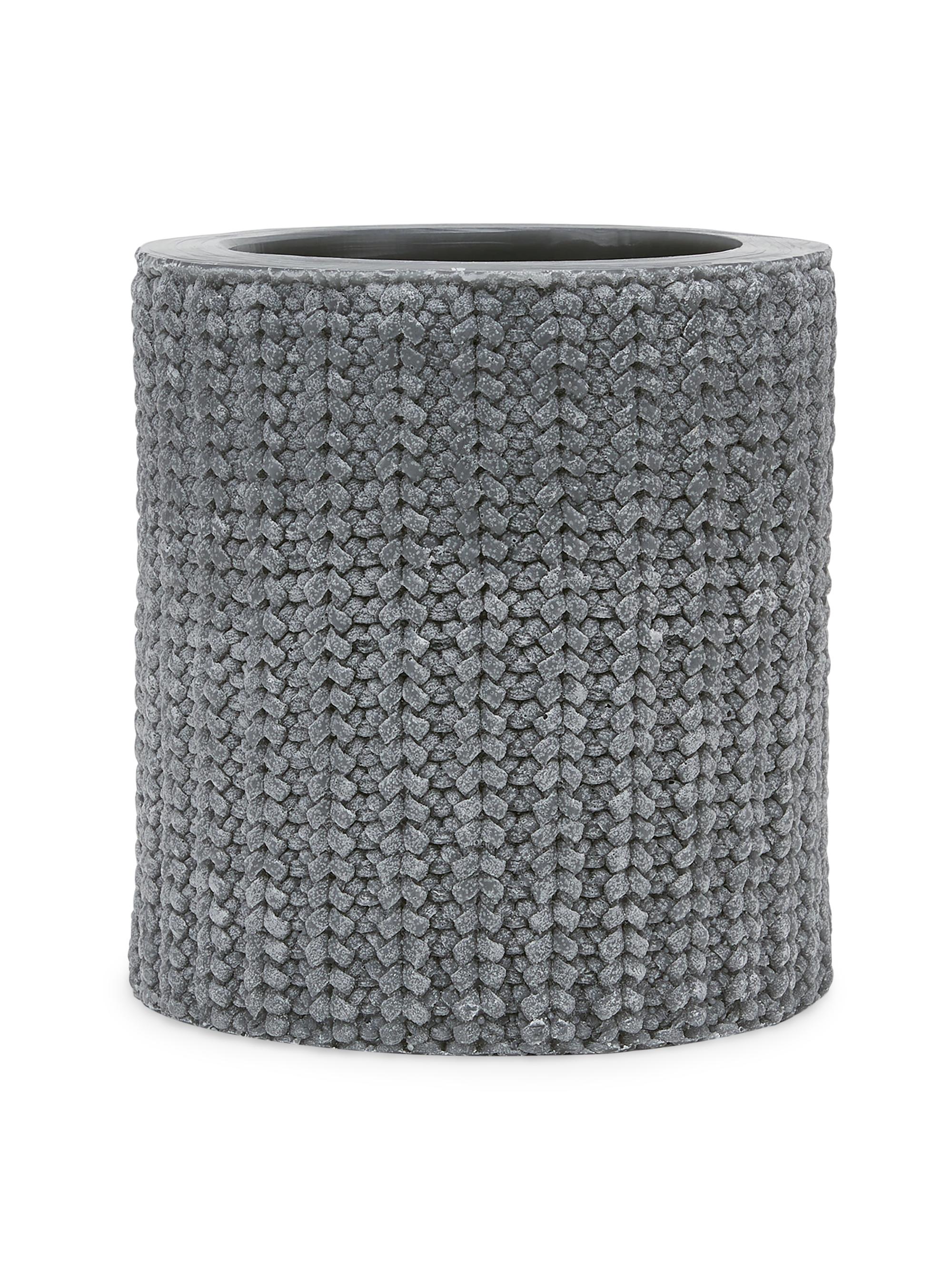 Brunello Cucinelli Large Wax Lantern with English Rib Knit Effect - Lead