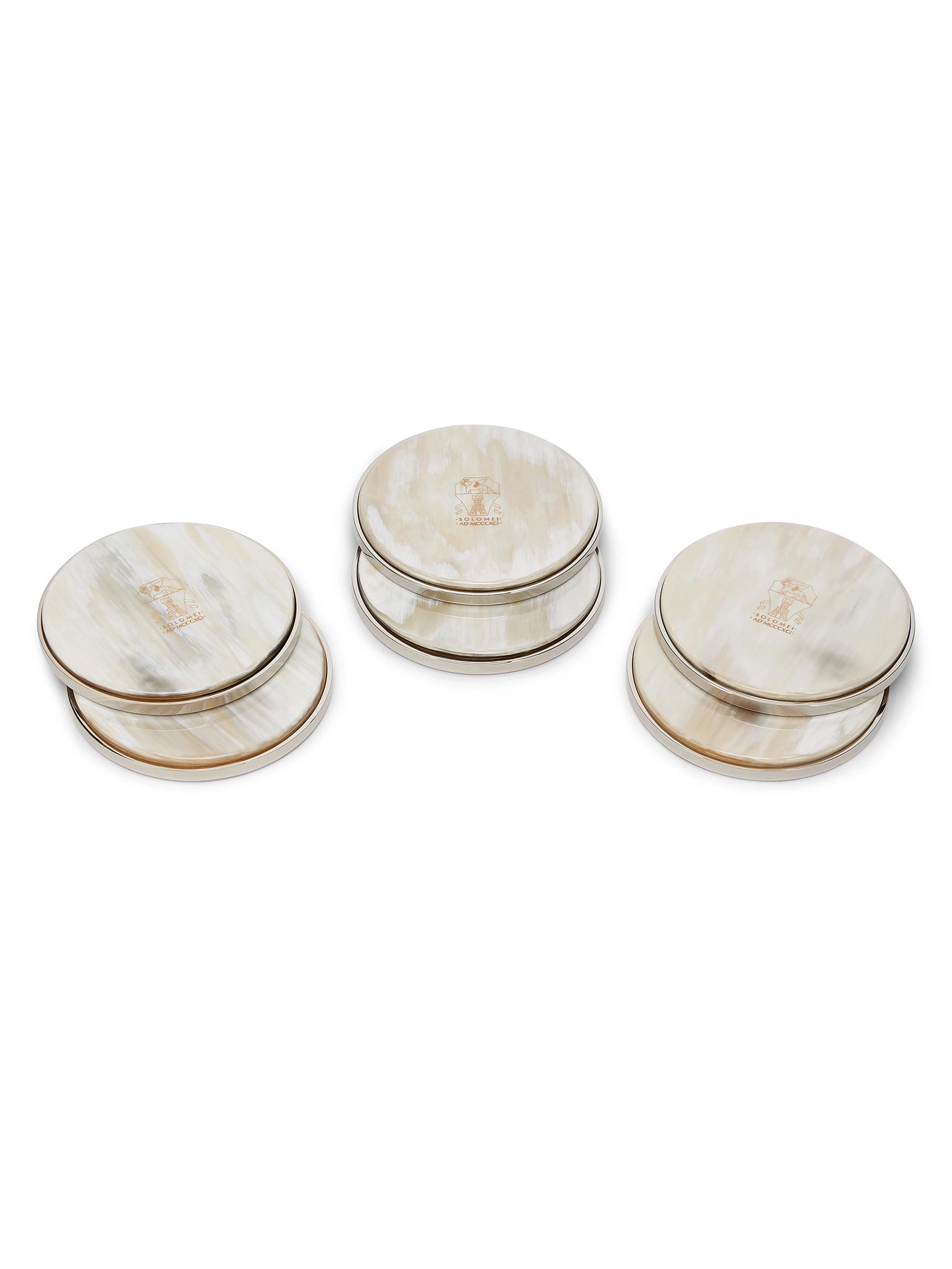 Brunello Cucinelli 6 Piece Buffalo Horn Coaster Set - Natural Horn