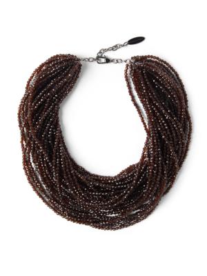 Brunello Cucinelli Women's Brown Vetro and Sterling Silver Choker - Brown