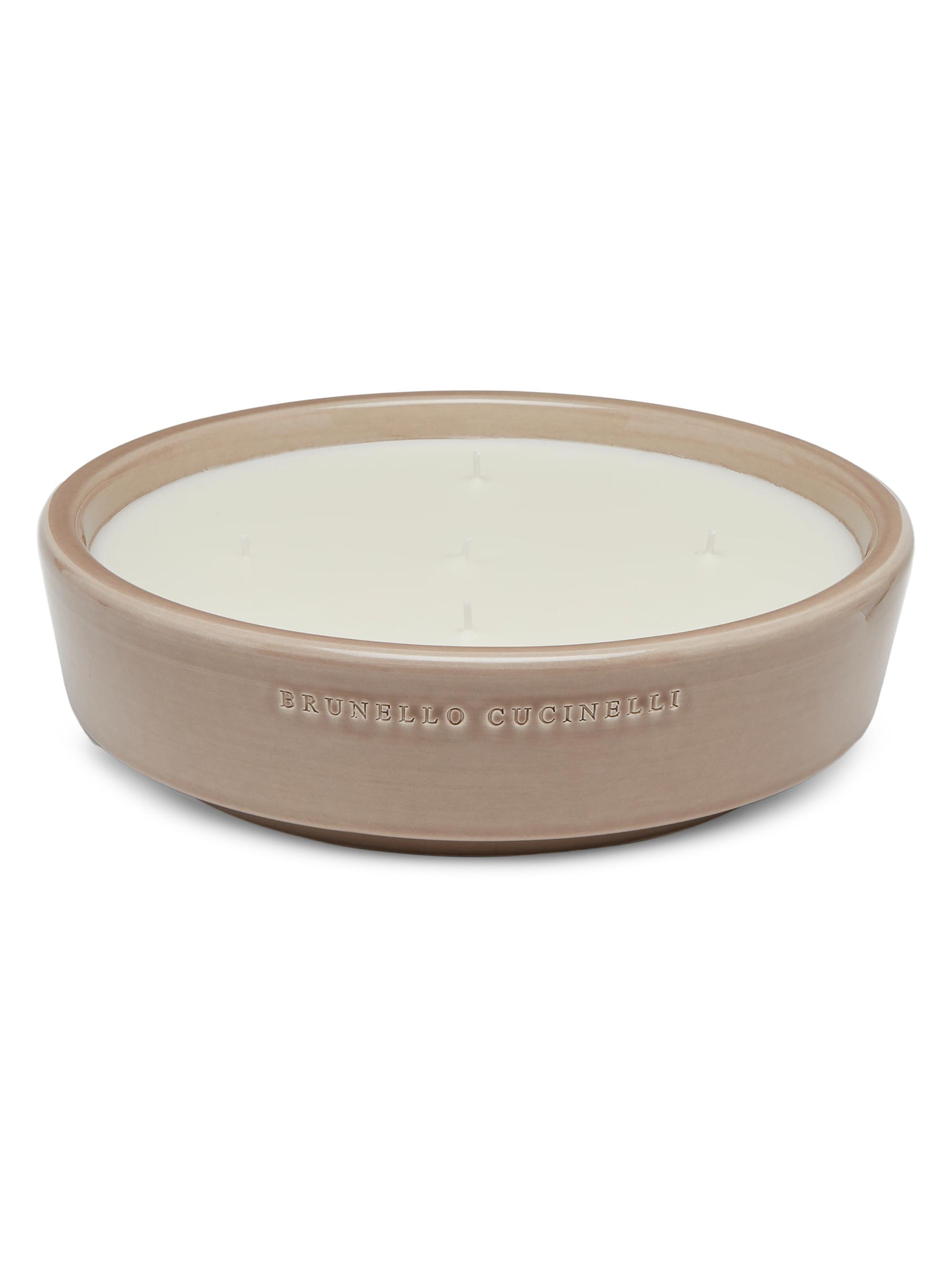 Brunello Cucinelli Extra Large Scented Candle in Ceramic Vessel - Mud