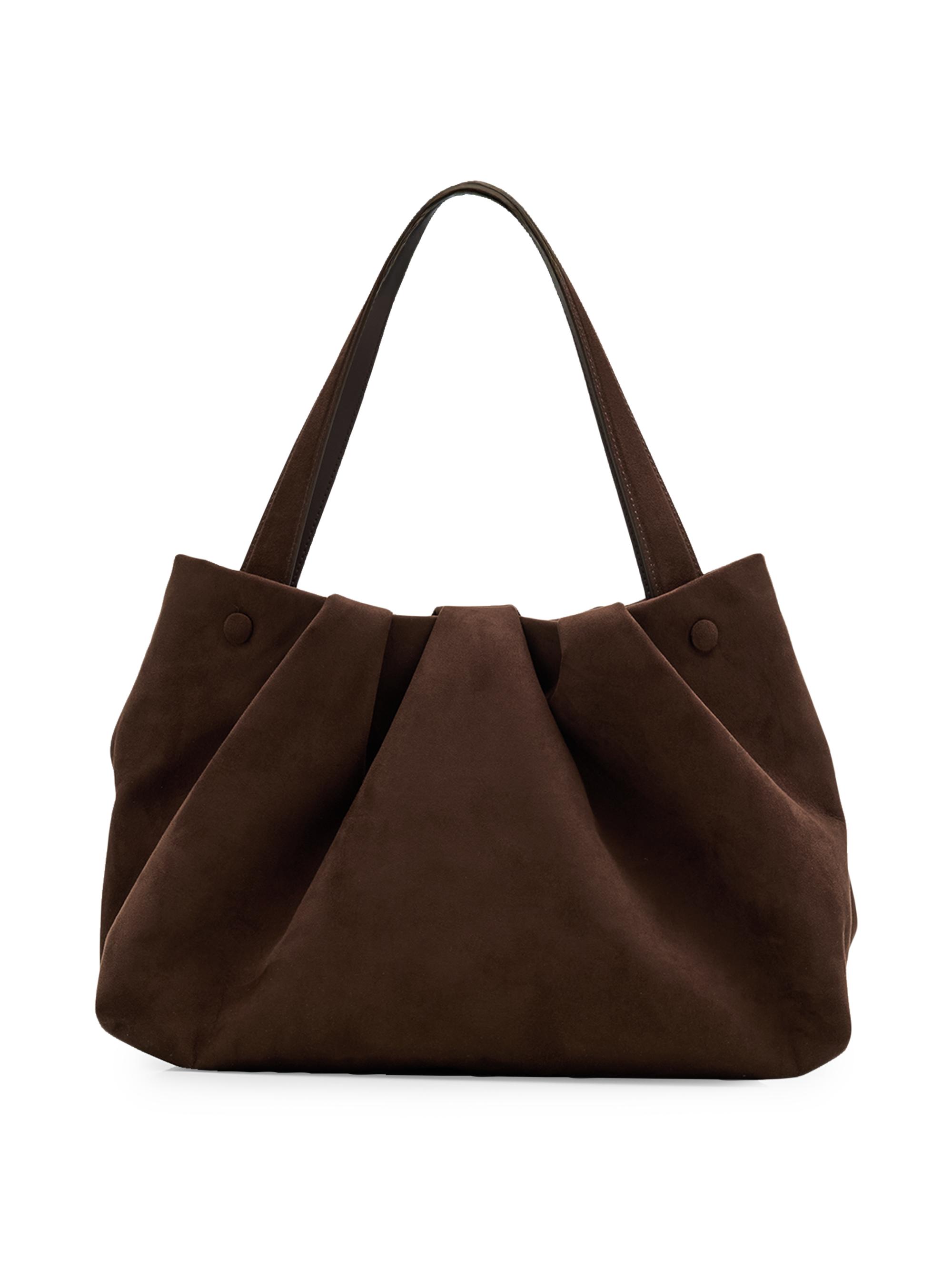 Themoirè Women's Athena Faux Suede Tote Bag - Ebony