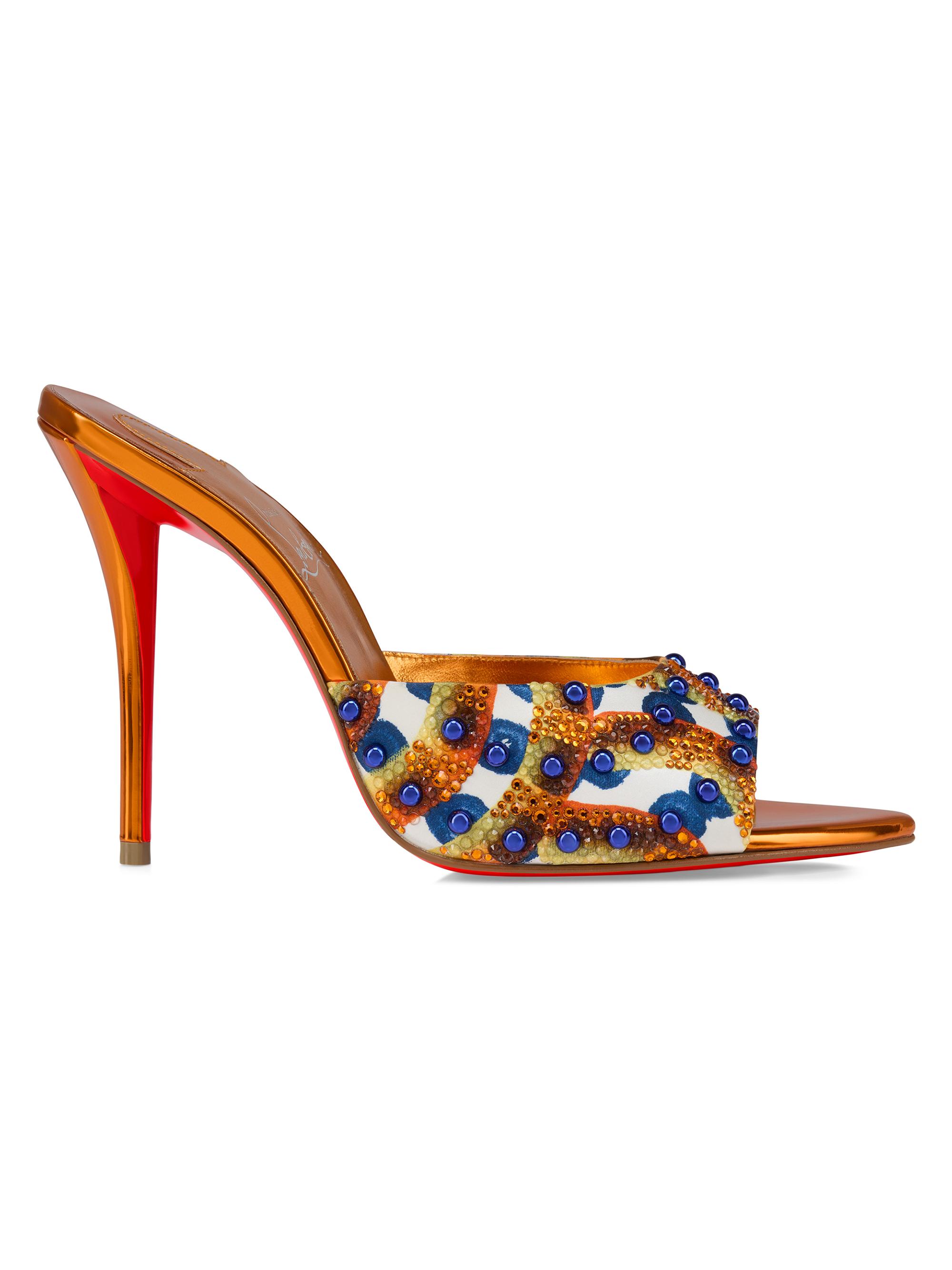 Christian Louboutin Miss Z 100MM Gaagal Sphere Mules | Saks Fifth