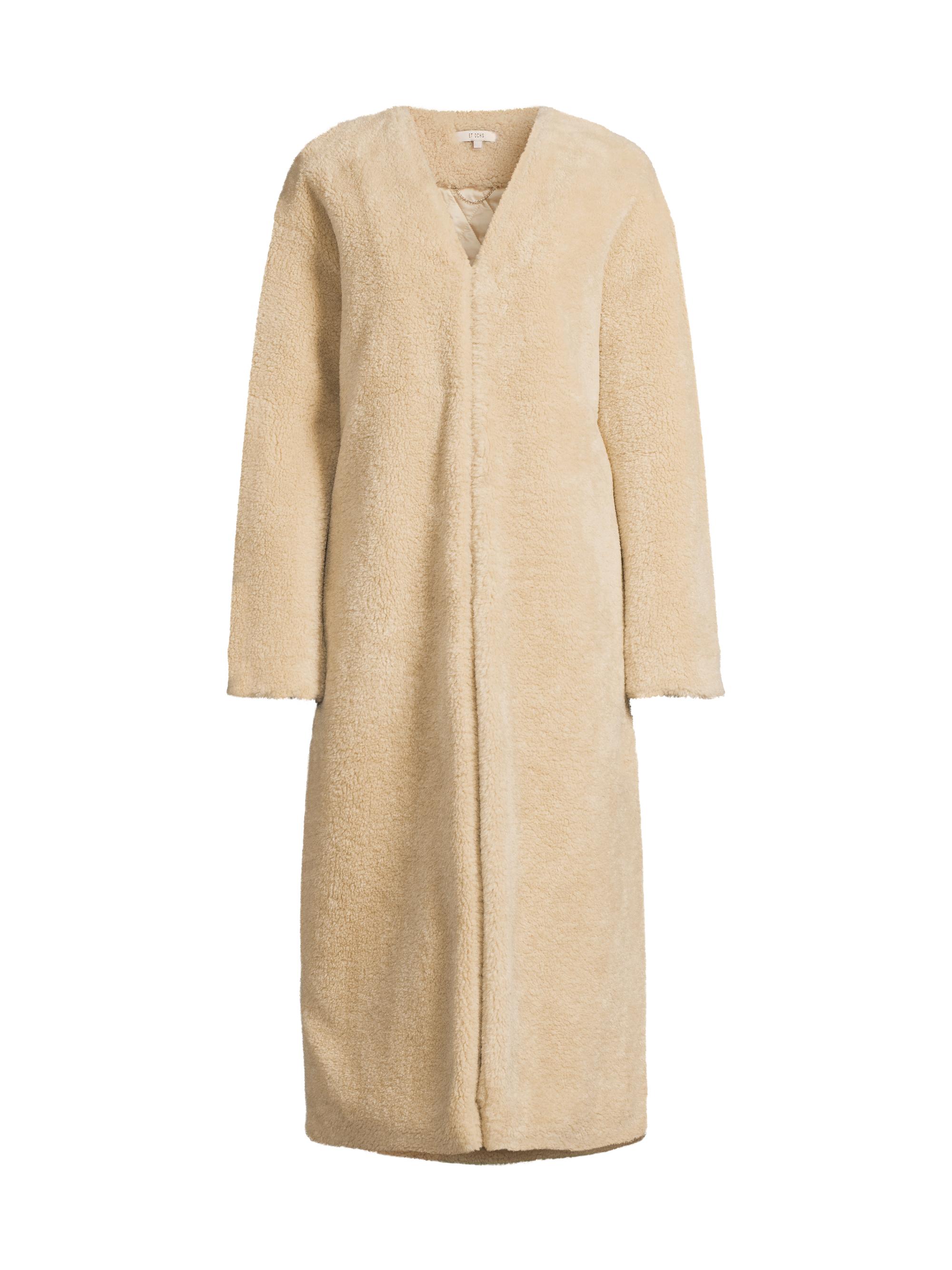 Et Ochs Women's Jameson Collarless Faux Fur Coat - Biscotti