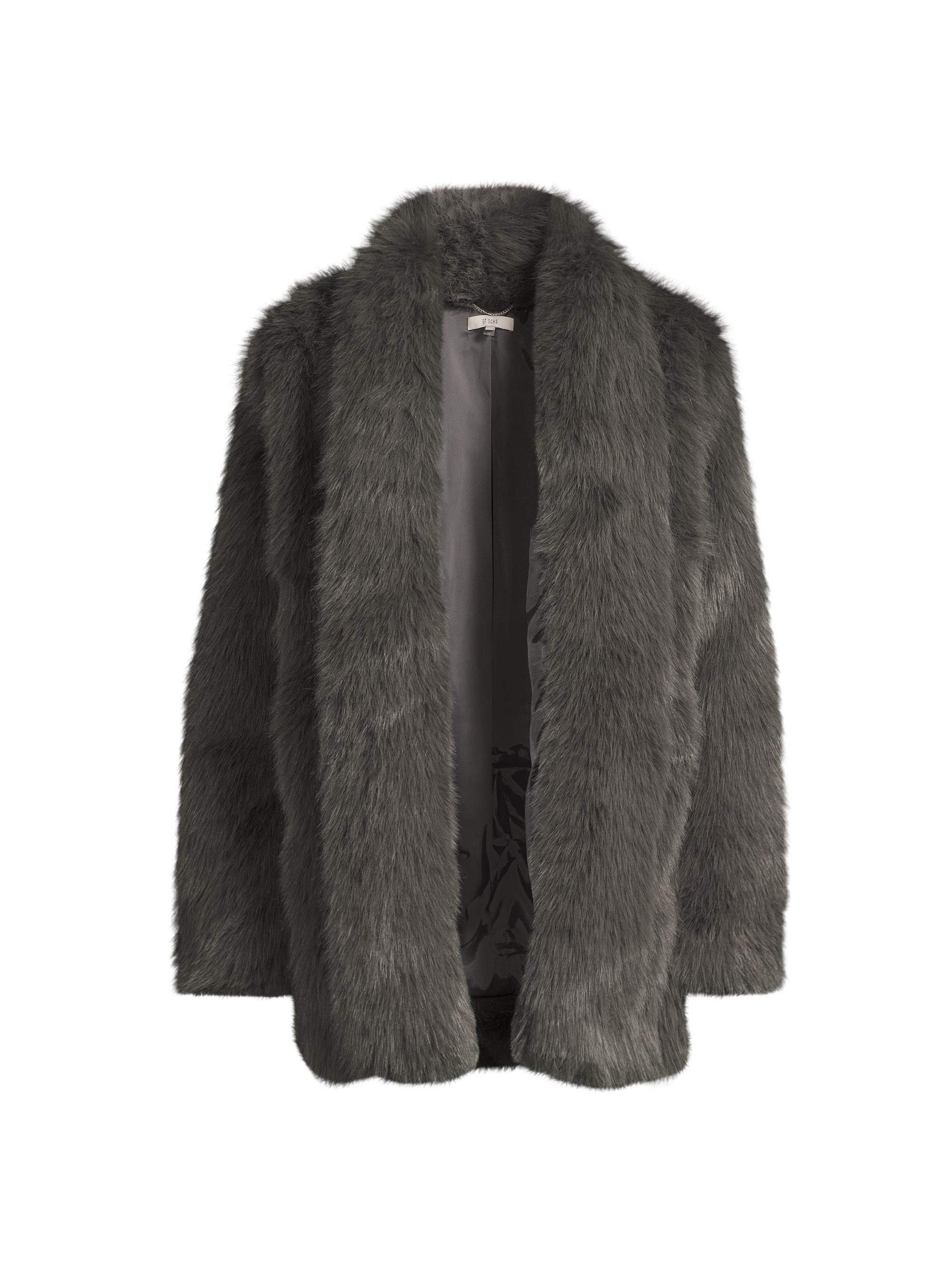 7 For All Mankind Faux Fur Short Wrap Coat | Saks Fifth Avenue