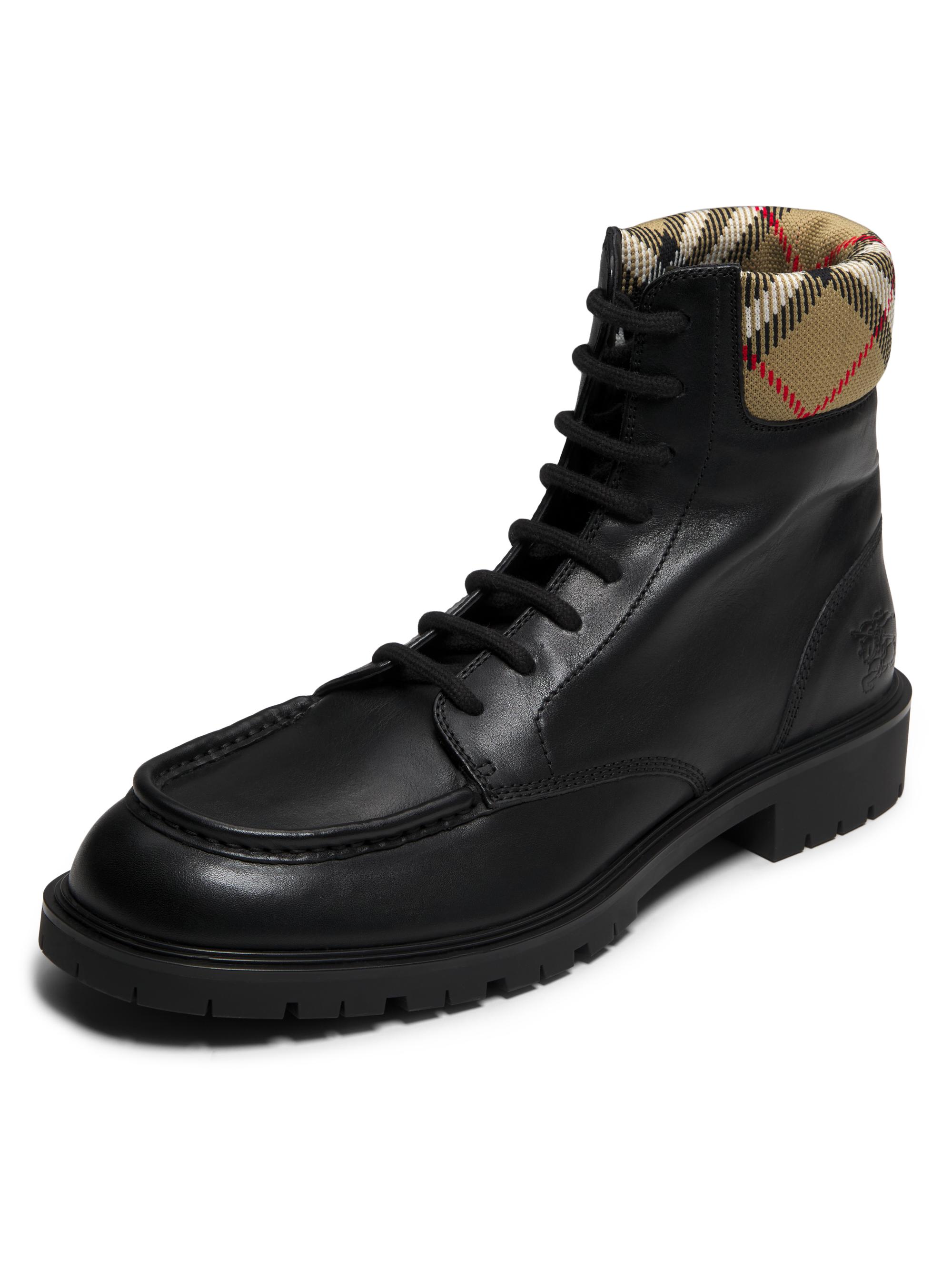 Burberry Rogue Leather Lace-Up Combat Boots | Saks Fifth Avenue