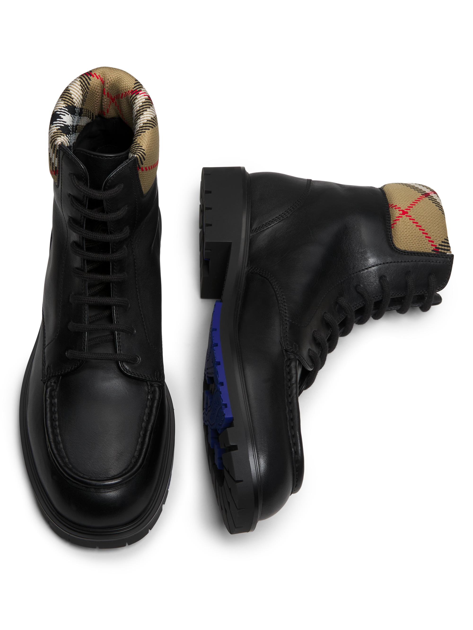 Burberry Rogue Leather Lace-Up Combat Boots | Saks Fifth Avenue