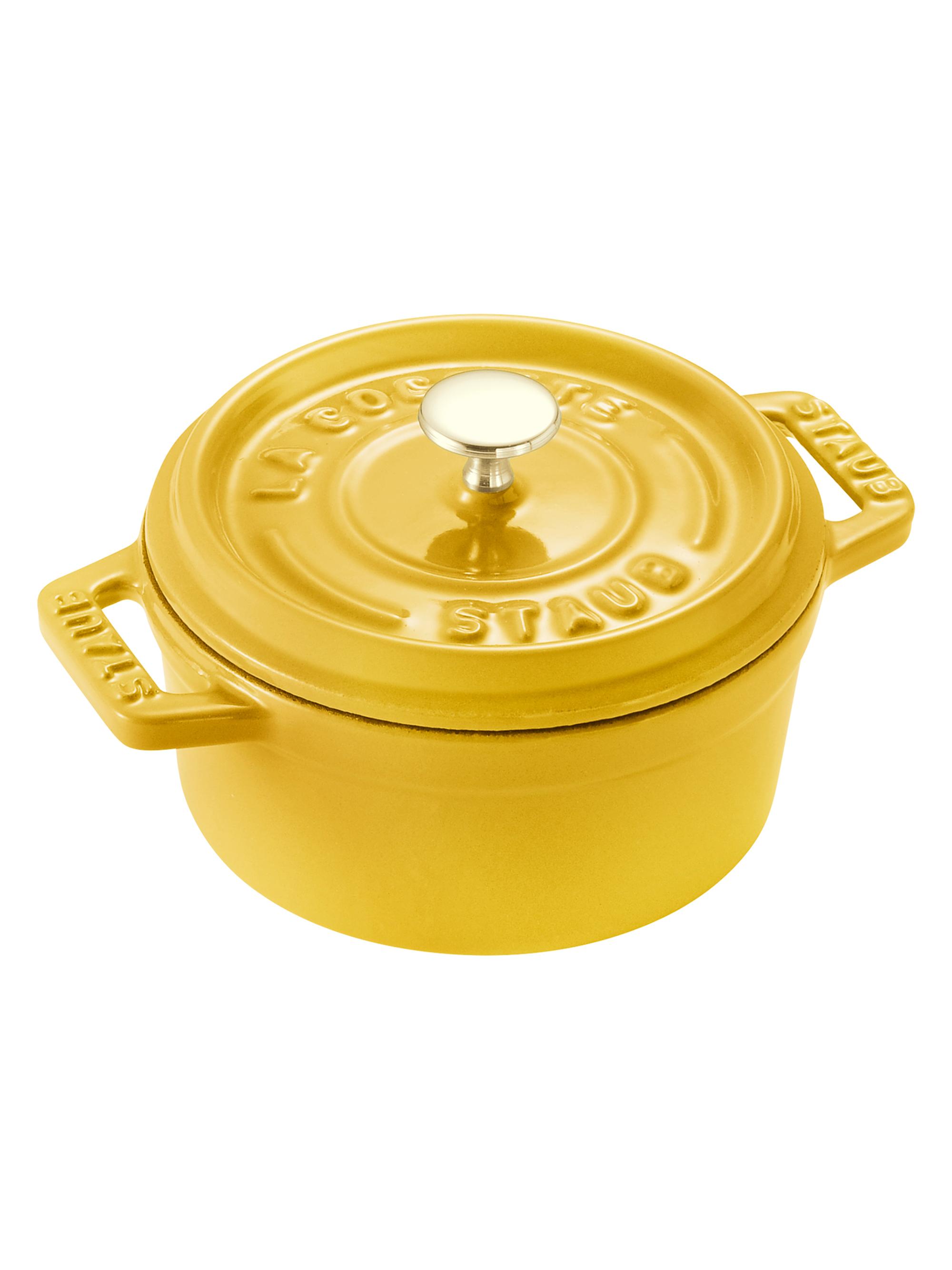 Staub Cast Iron 0.25-Quart Mini Round Cocotte - Citron