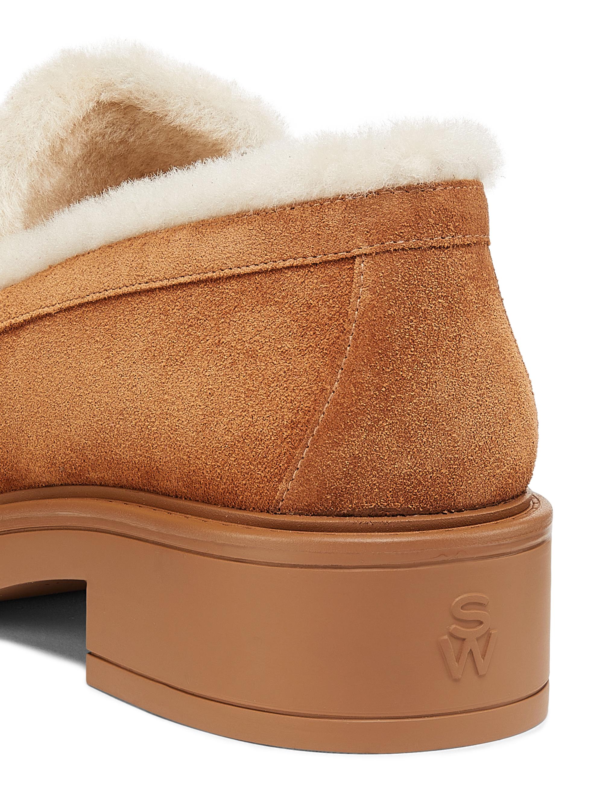 Stuart Weitzman Celia Lite Shearling-Lined Suede Penny  display picture 2