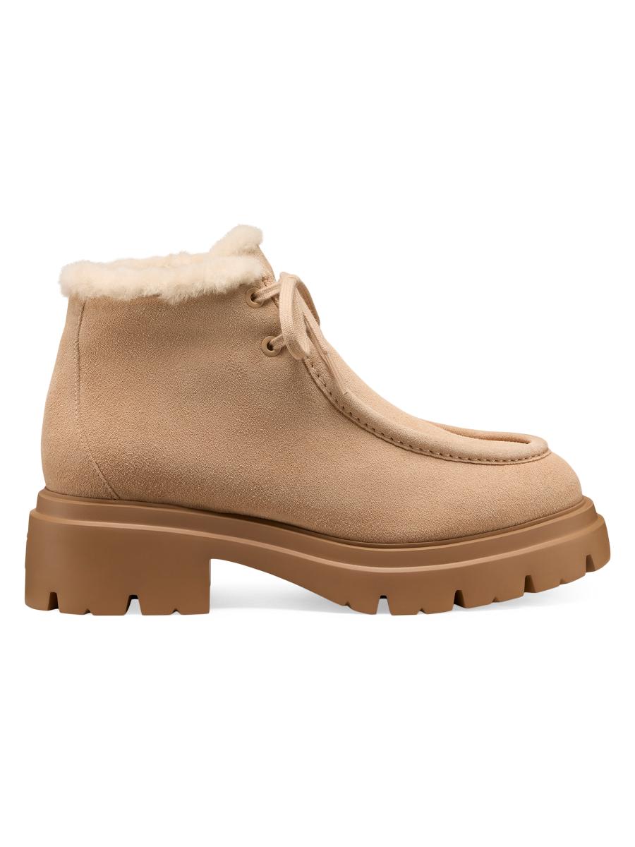Stuart Weitzman Hudson Shearling Chukka Boots | Saks Fifth Avenue
