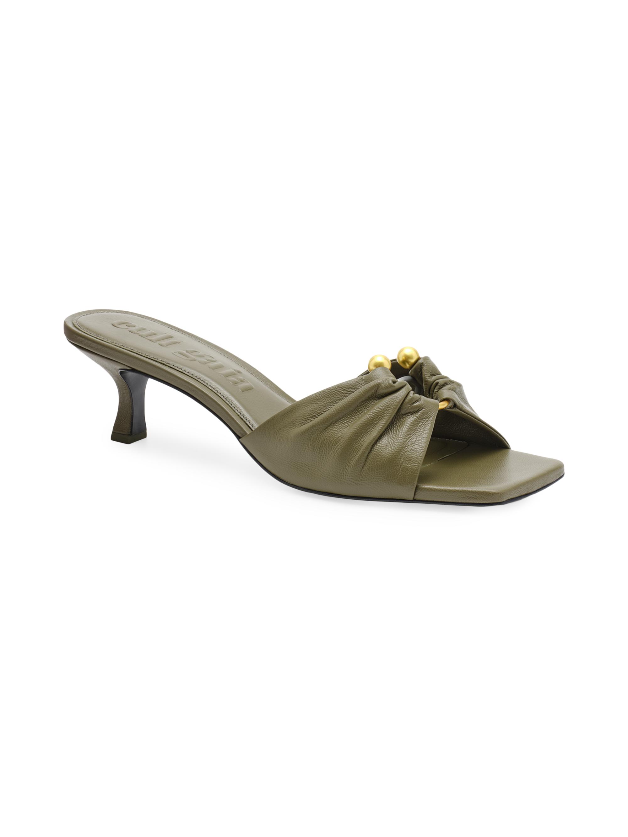 Cult Gaia Adrian 50MM Leather Slip-On Sandals | Saks Fifth Avenue