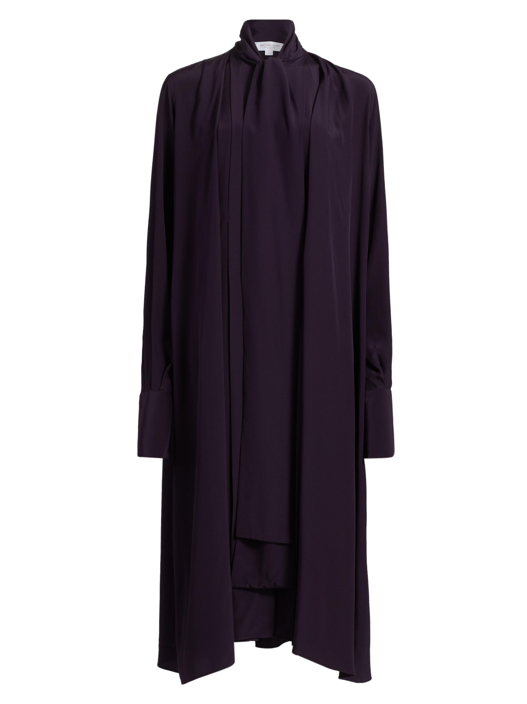 michael kors pleated shirt dress Georgette Belted Pleated Shirtdress in BLACK - Sale