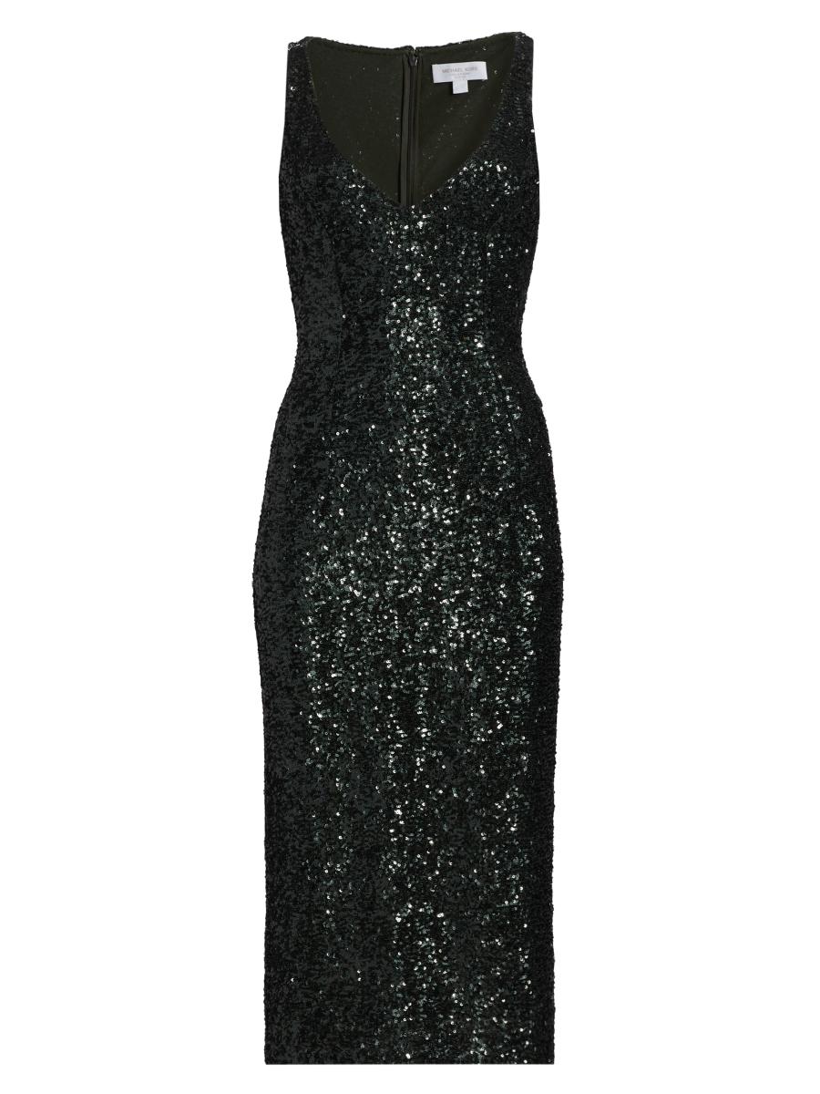 Michael Kors Collection Women's Sequined Sheath Cocktail Dress - Bottle - Size 6