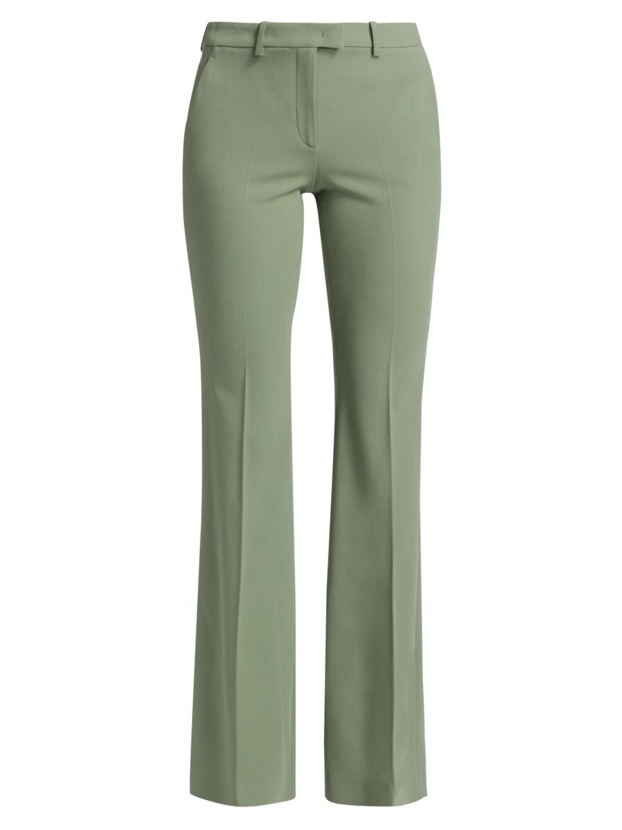 Michael Kors Women's Haylee Flare Trousers In Green