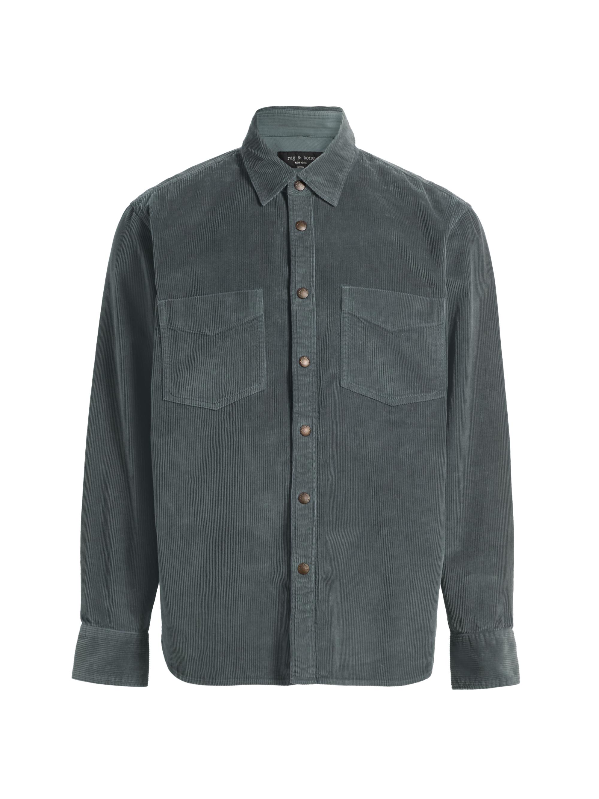 rag & bone Men's Corduroy Relaxed-Fit Shirt - Slate