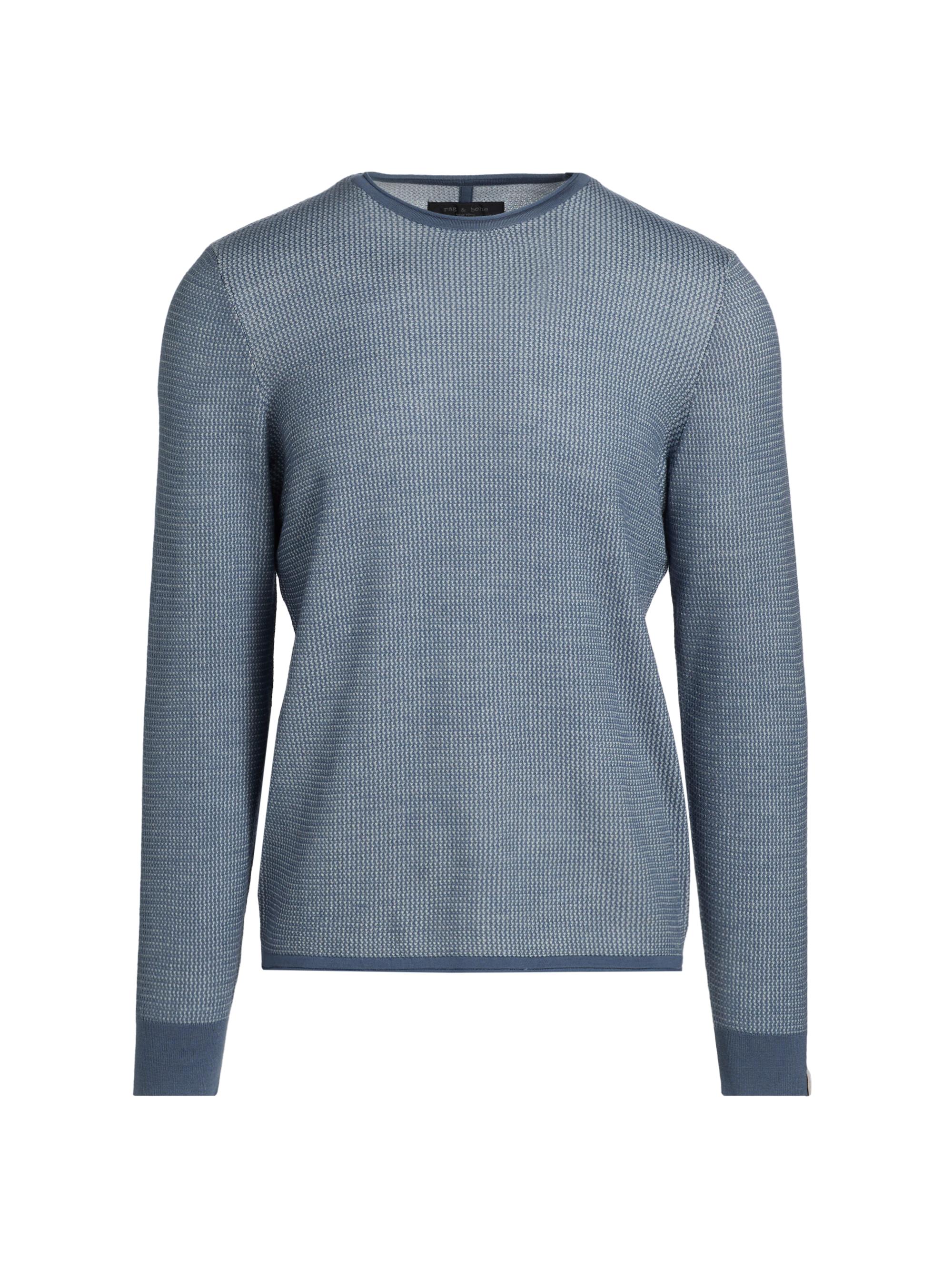 rag & bone Men's Gregory Wool-Blend Crewneck Sweater - Light Blue