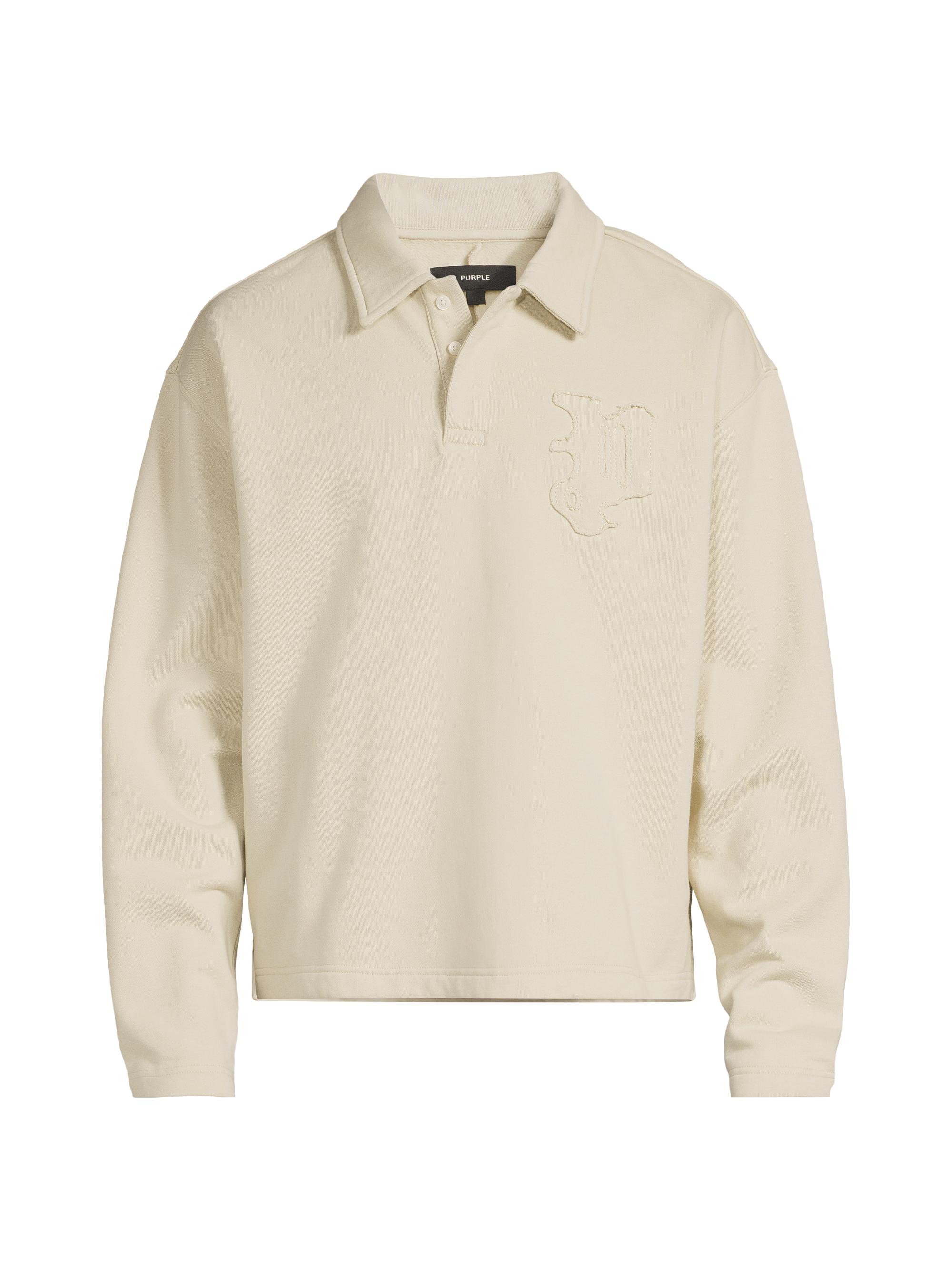 Purple Brand Fleece Crossback Polo Sweater | Saks Fifth Avenue