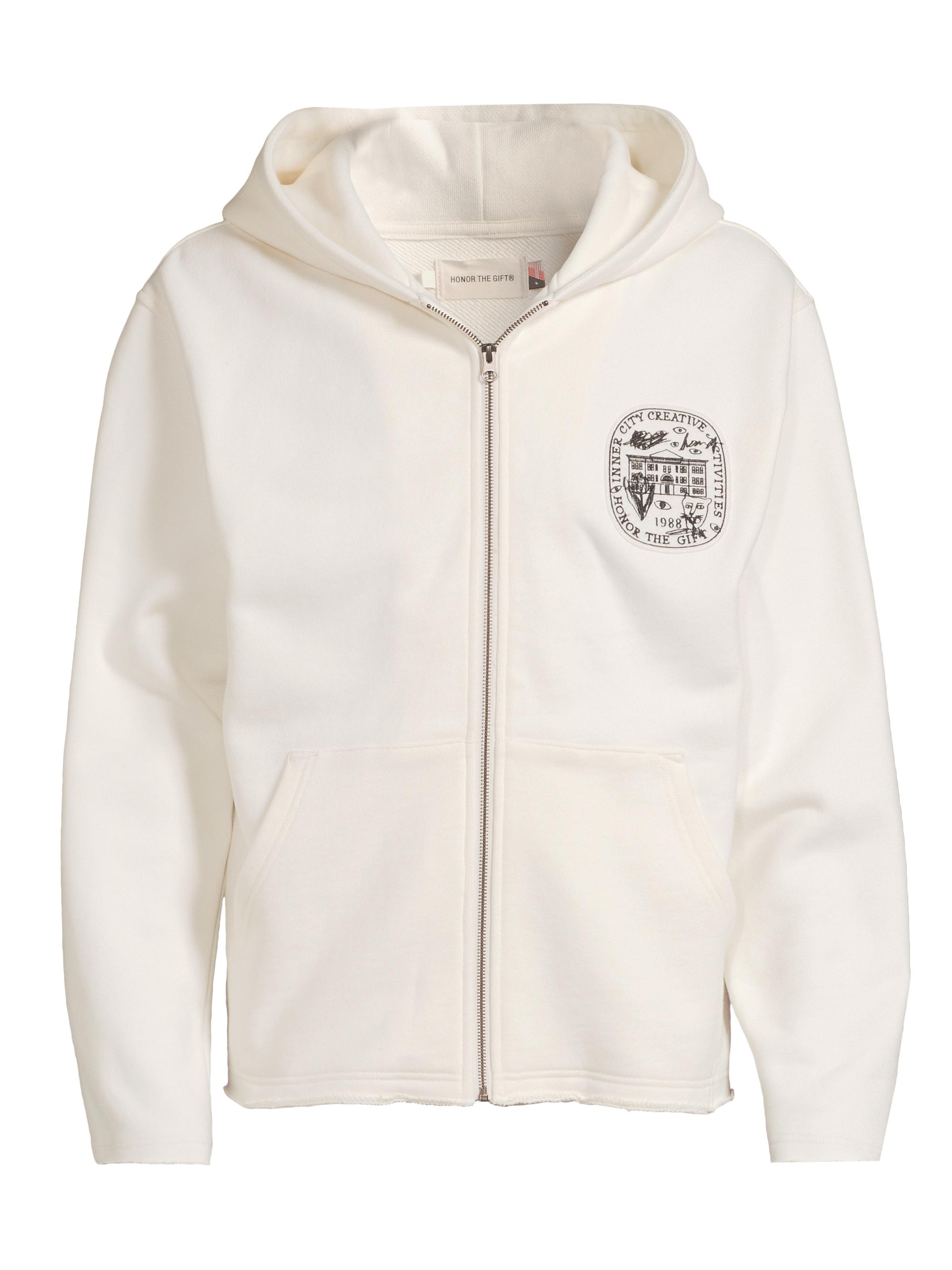 Honor The Gift Men's Art Institute Logo Cotton Hoodie - Bone