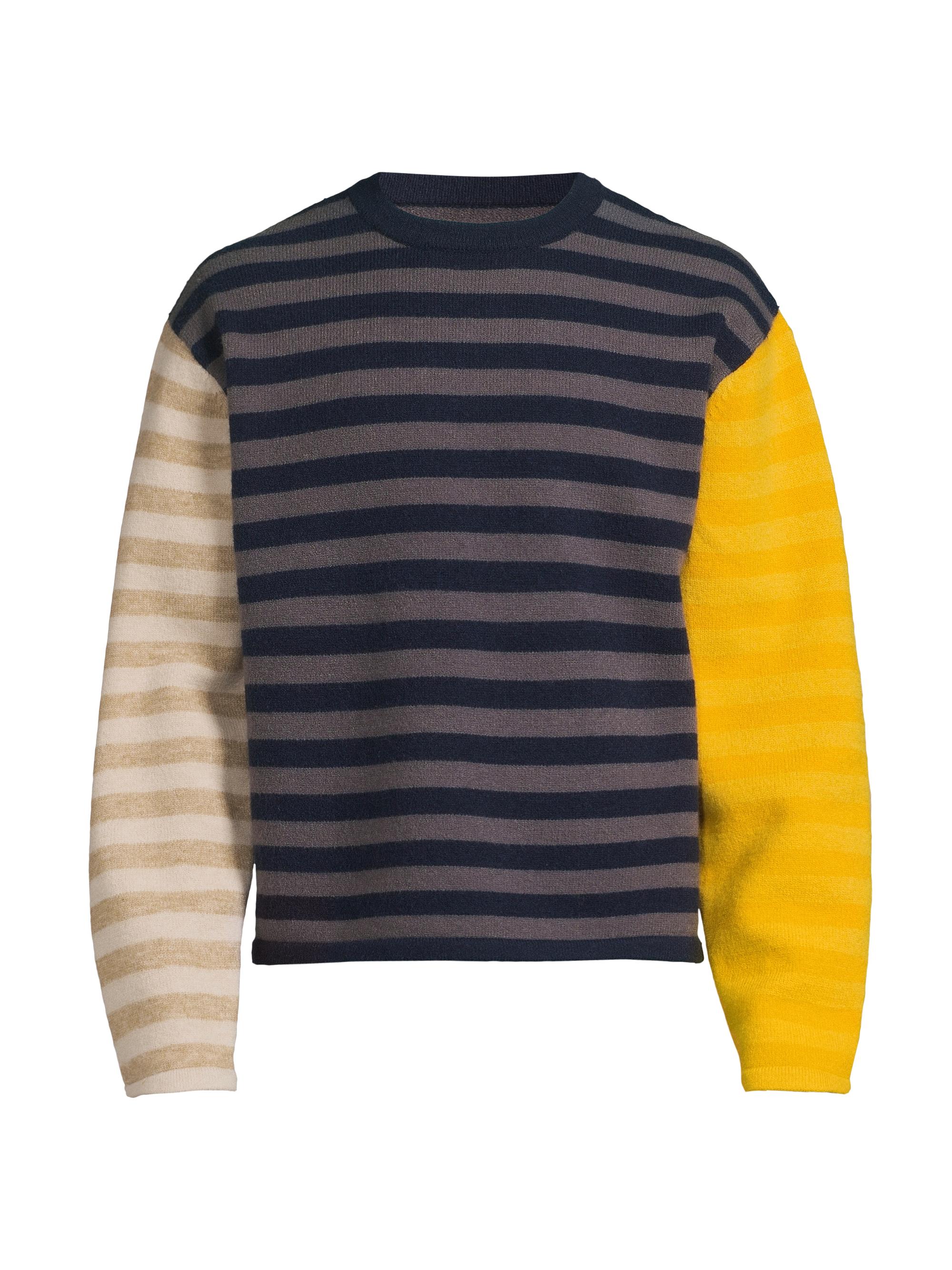 Honor The Gift Men's Multi-Striped Crewneck Sweater - Navy