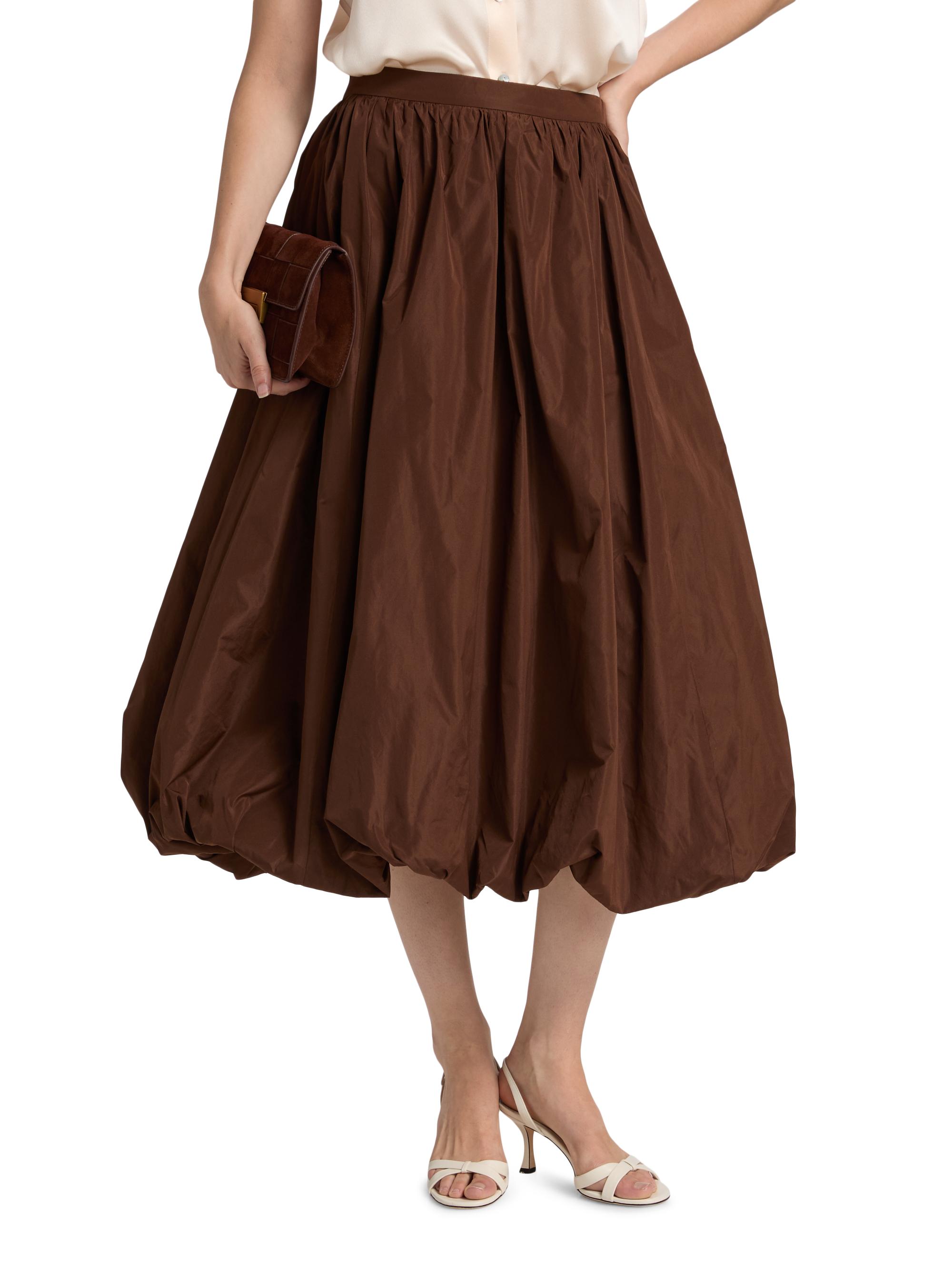 Cinq à Sept Cellah Taffeta Bubble-Hem Midi-Skirt | Saks Fifth Avenue