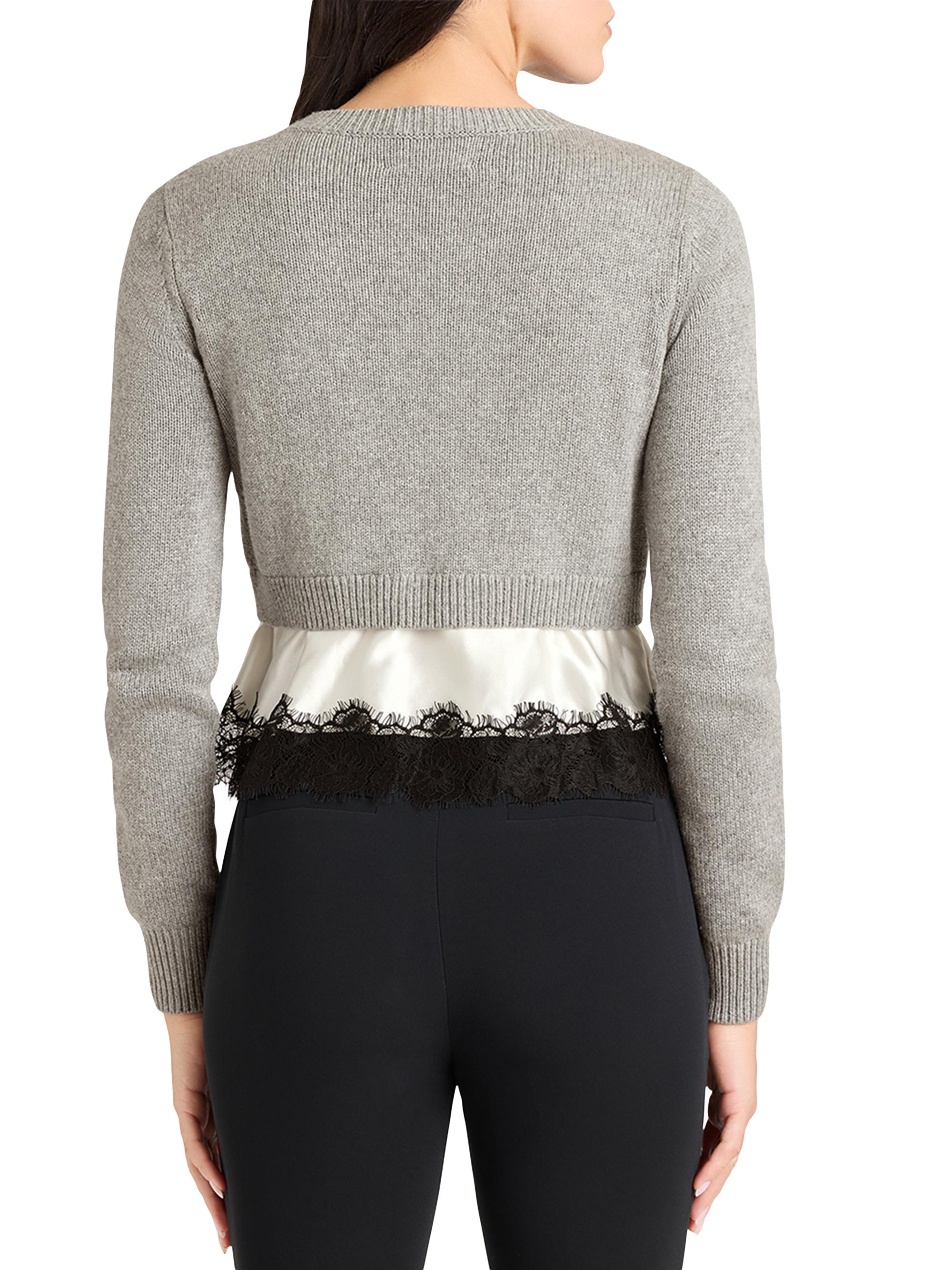 Cinq à Sept Zyla Lace-Trimmed Sweater | Saks Fifth Avenue