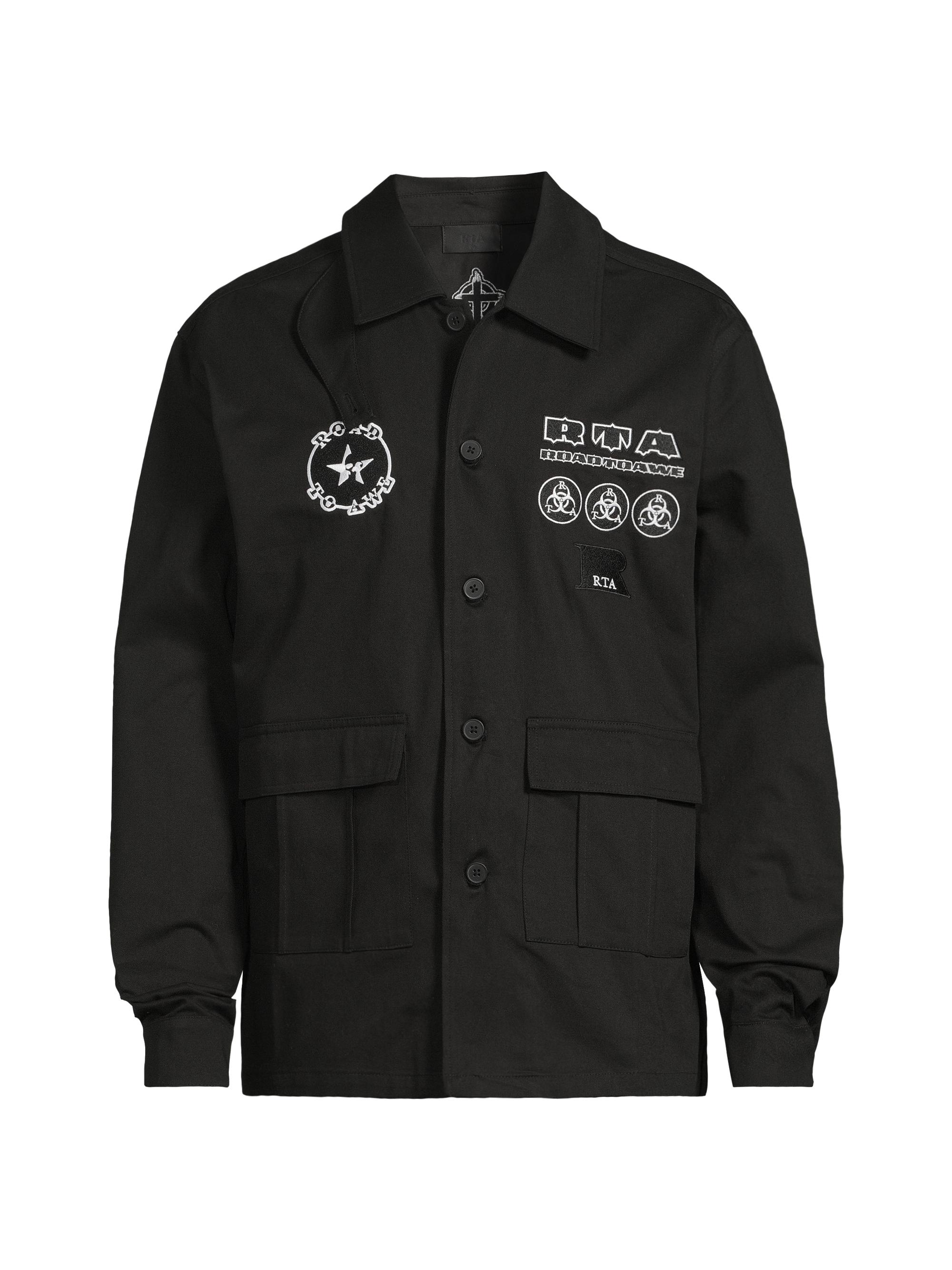 RTA Red Light District Faux Leather Shirt Jacket | Saks