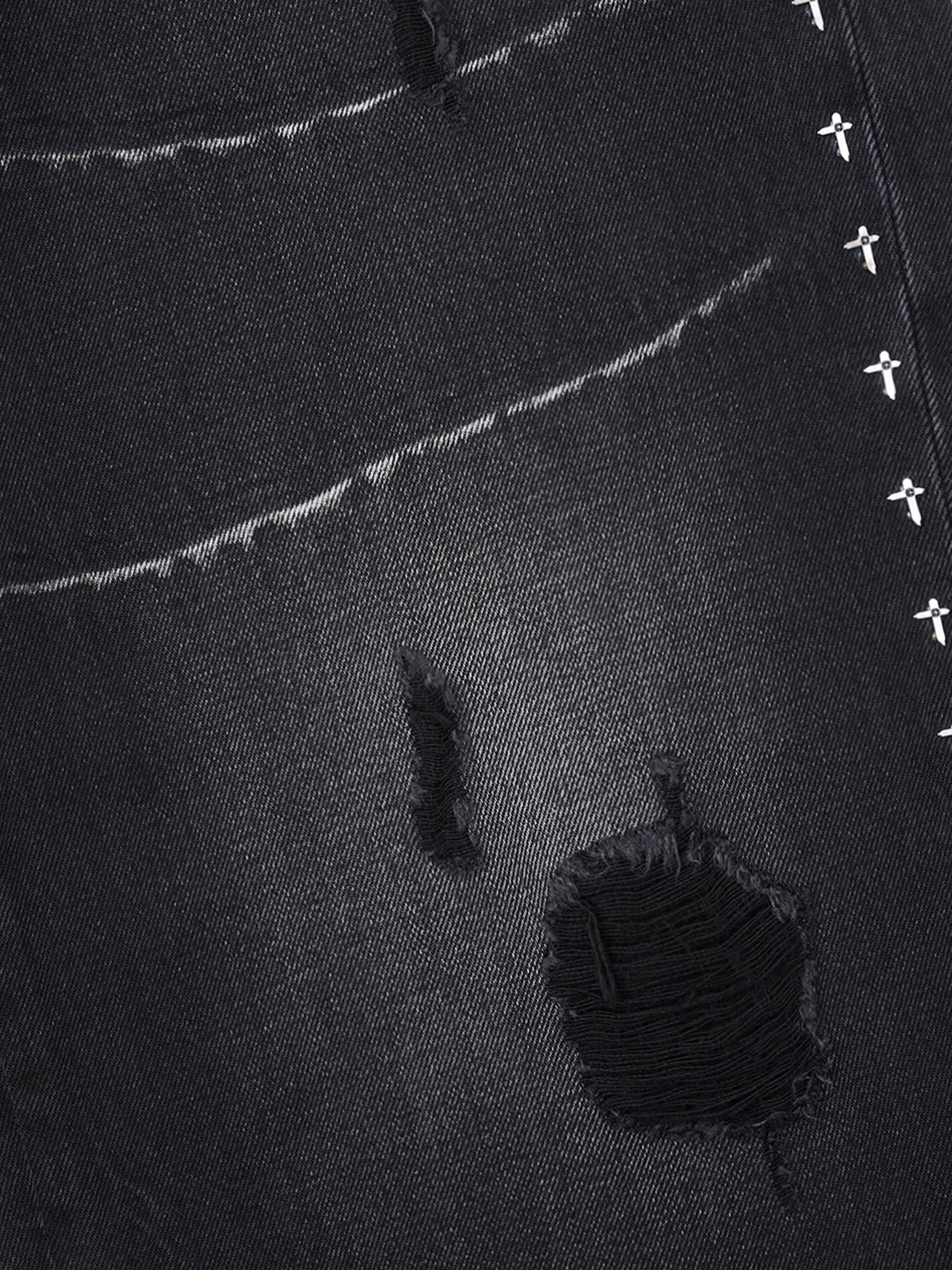 Lost Frequencies Franco Distressed Wide-Leg Jeans