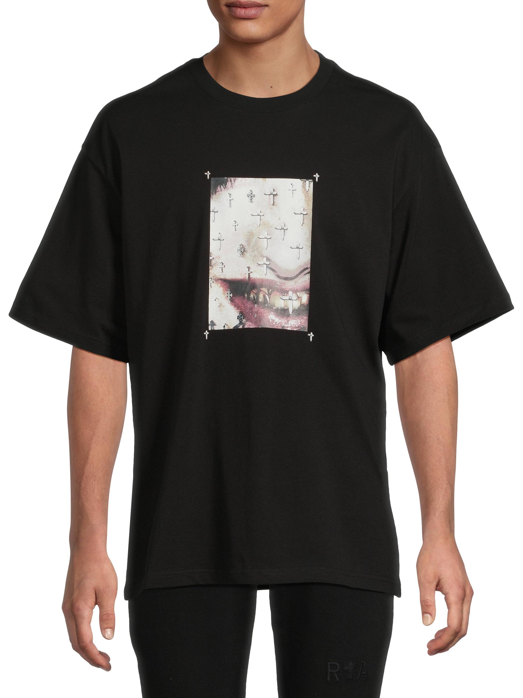 RTA Lost Frequencies Colin Black Cross Grillz T-Shirt | Saks Fifth