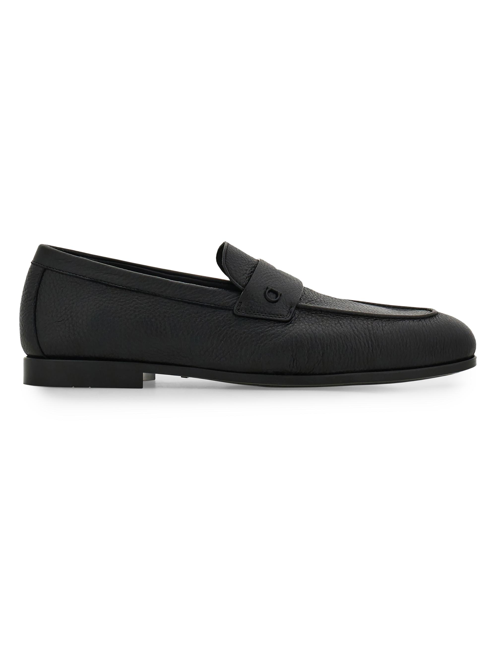ZEGNA Natural Grain Leather Mocassin Loafer | Saks Fifth Avenue