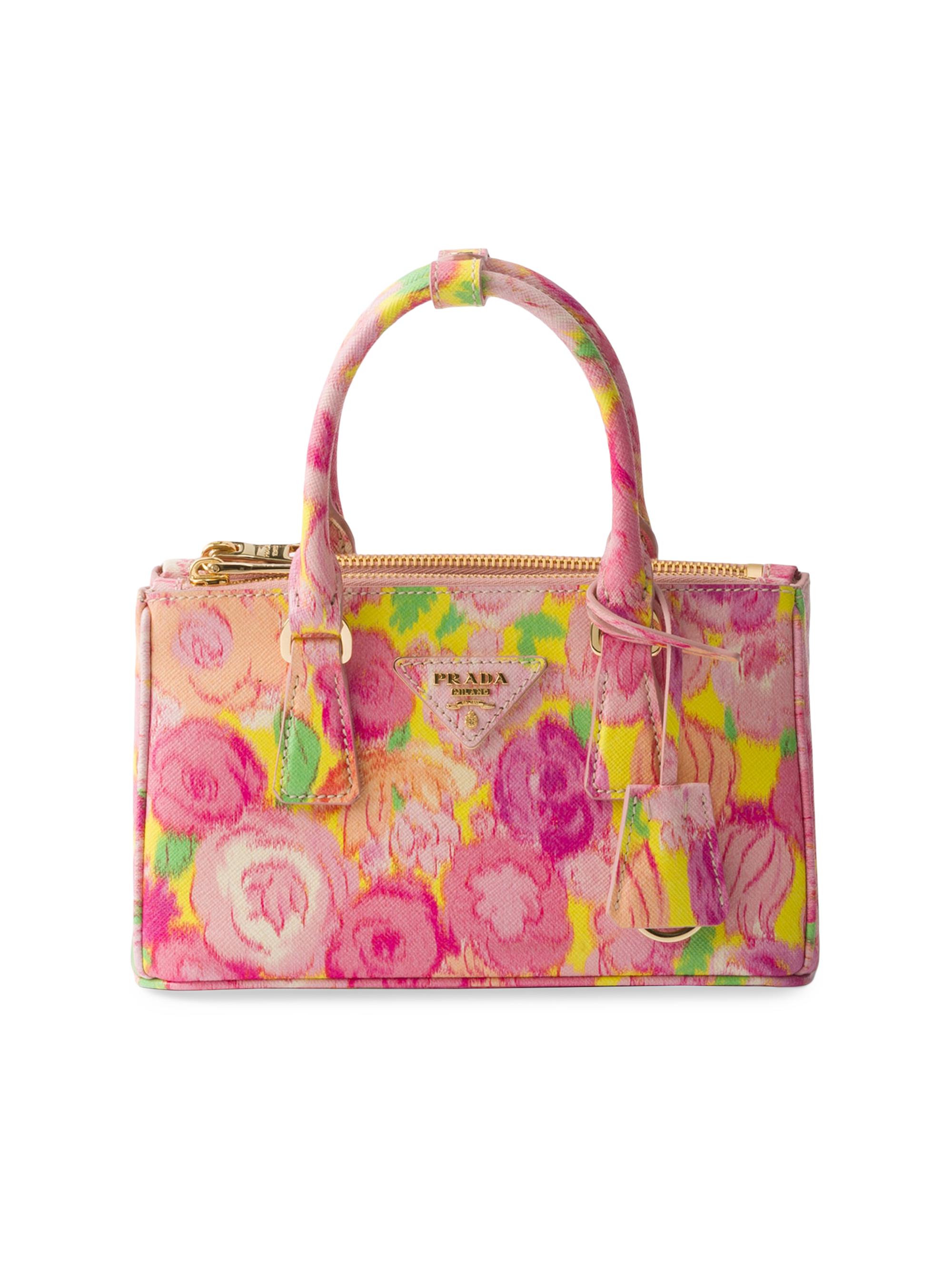 Prada Galleria Printed Saffiano Leather Mini Top Handle Bag | Saks