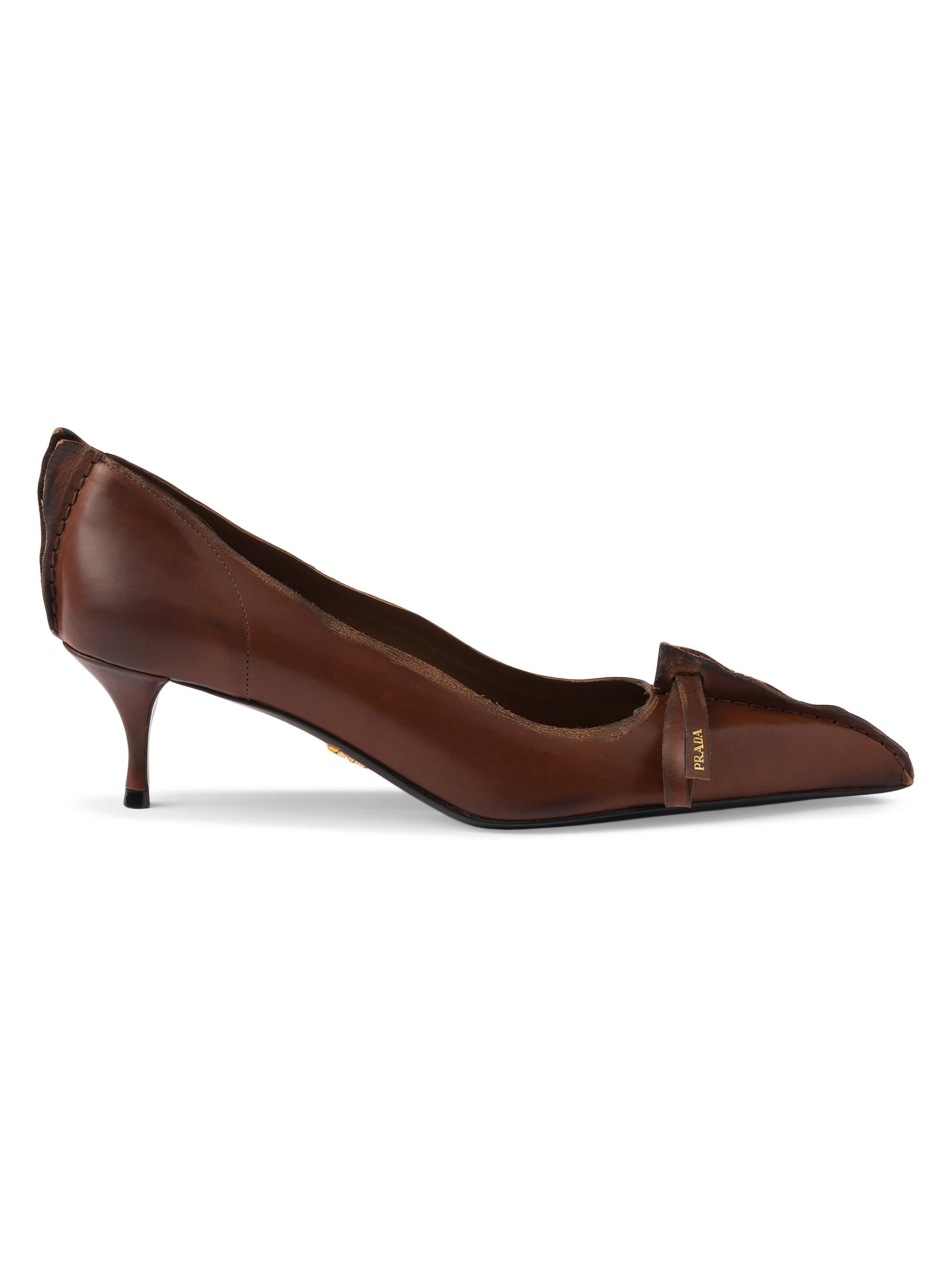 Prada Suede 75MM Slingback Pumps | Saks Fifth Avenue