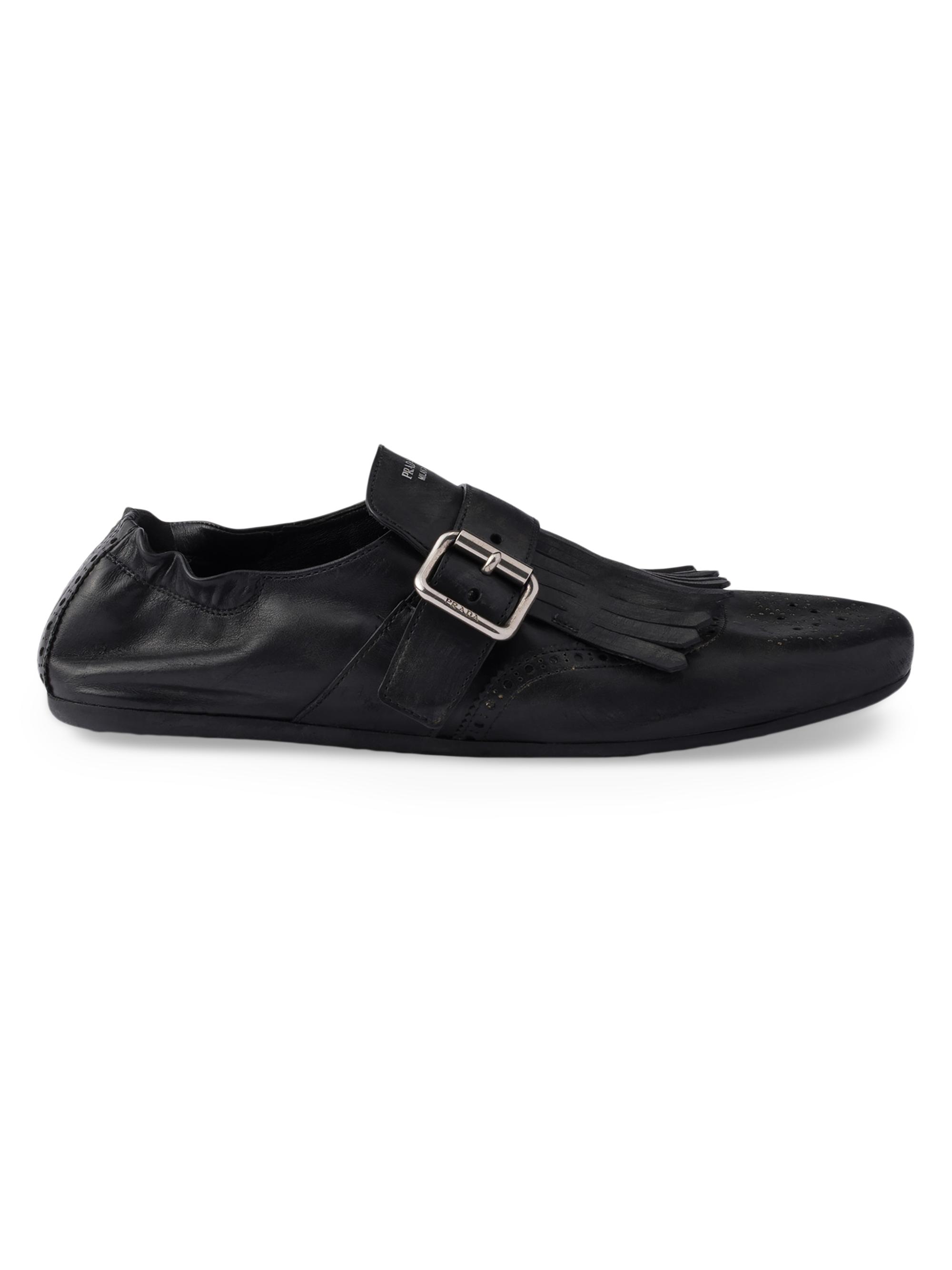 Prada Shuffle Fringed Monk Strap Shoes | Saks Fifth Avenue