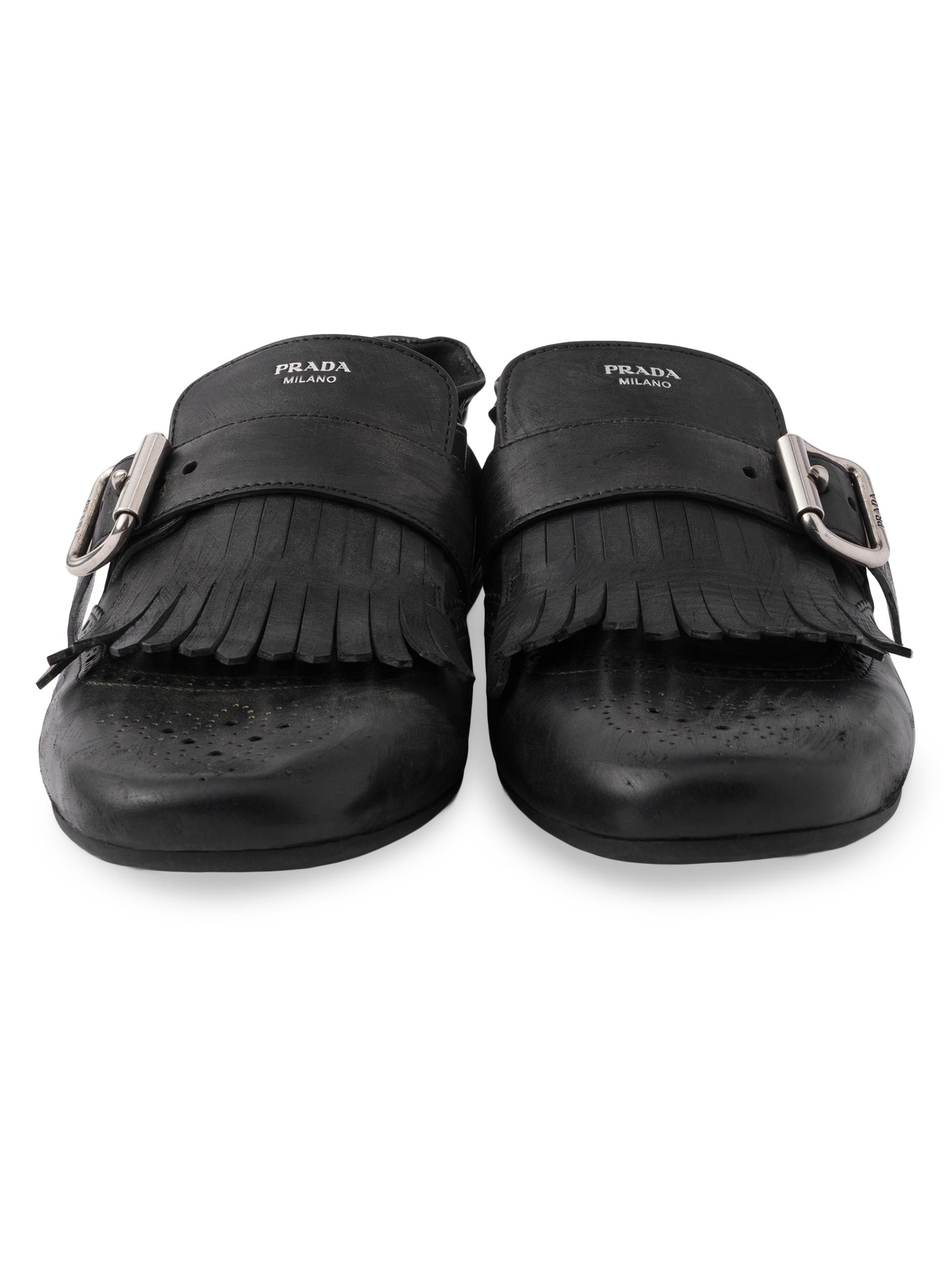Prada Shuffle Fringed Monk Strap Shoes | Saks Fifth Avenue