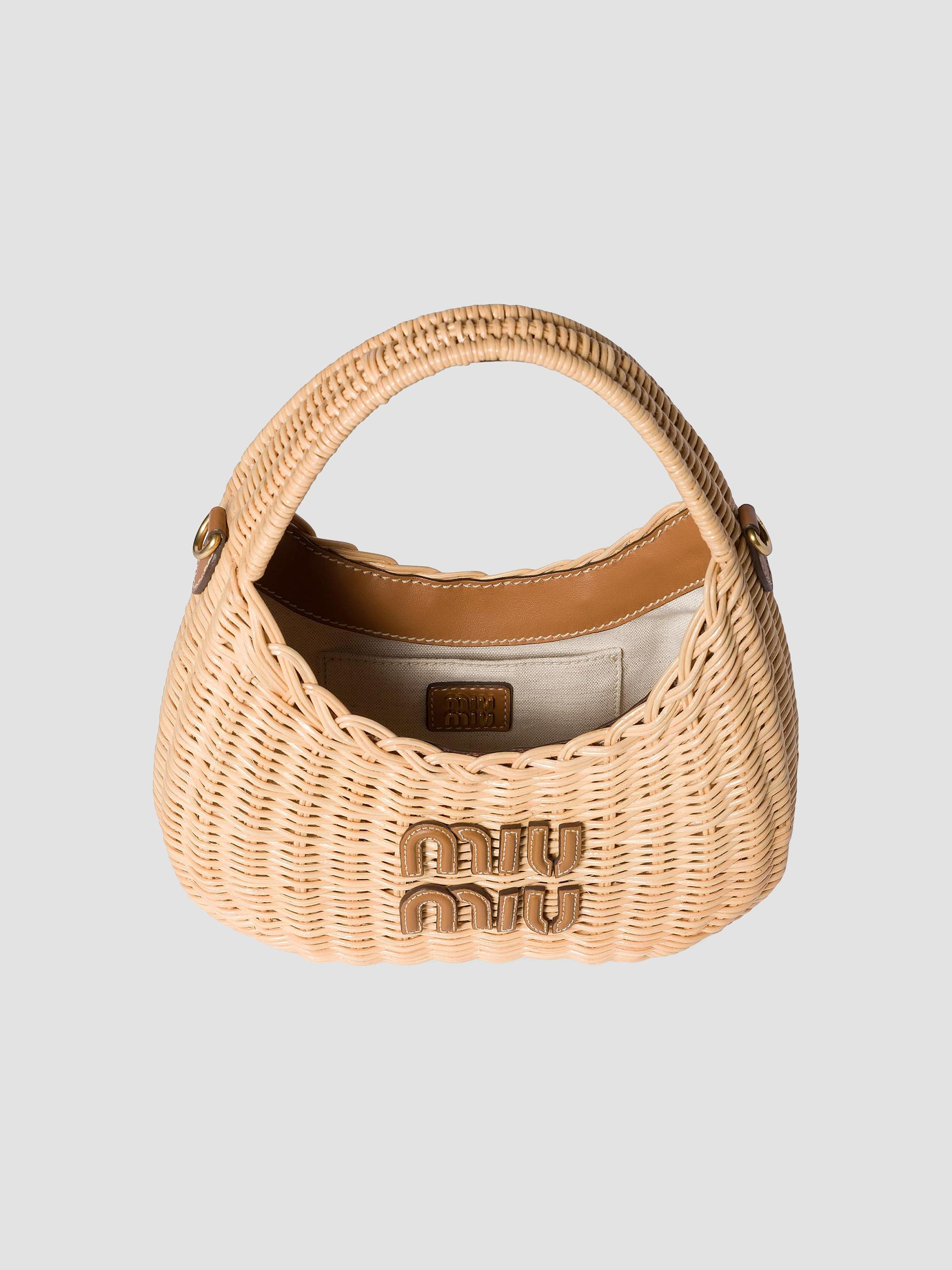 Miu Miu Wander Wicker Top Handle Bag | Saks Fifth Avenue