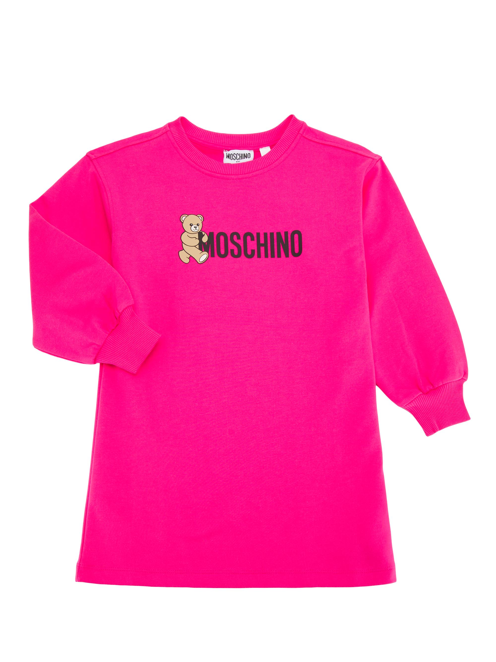 Moschino Little Girl's & Girl's Teddy Logo Sweatshirt Dress - Raspberry Pink