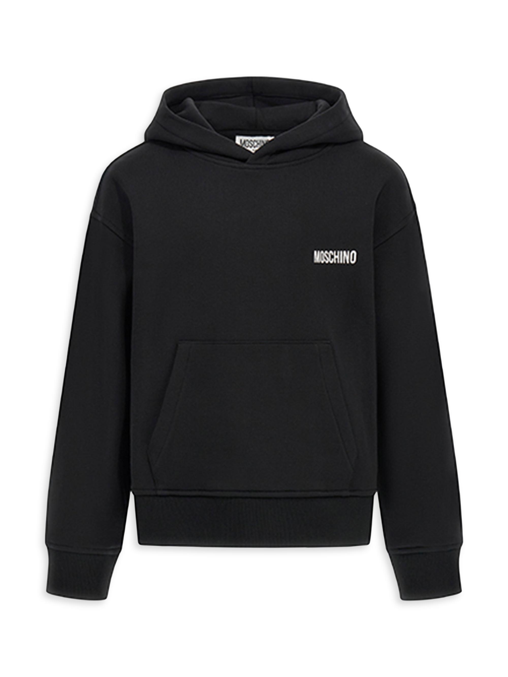 Moschino Little Kid's & Kid's Logo Fleece Hoodie - Nero