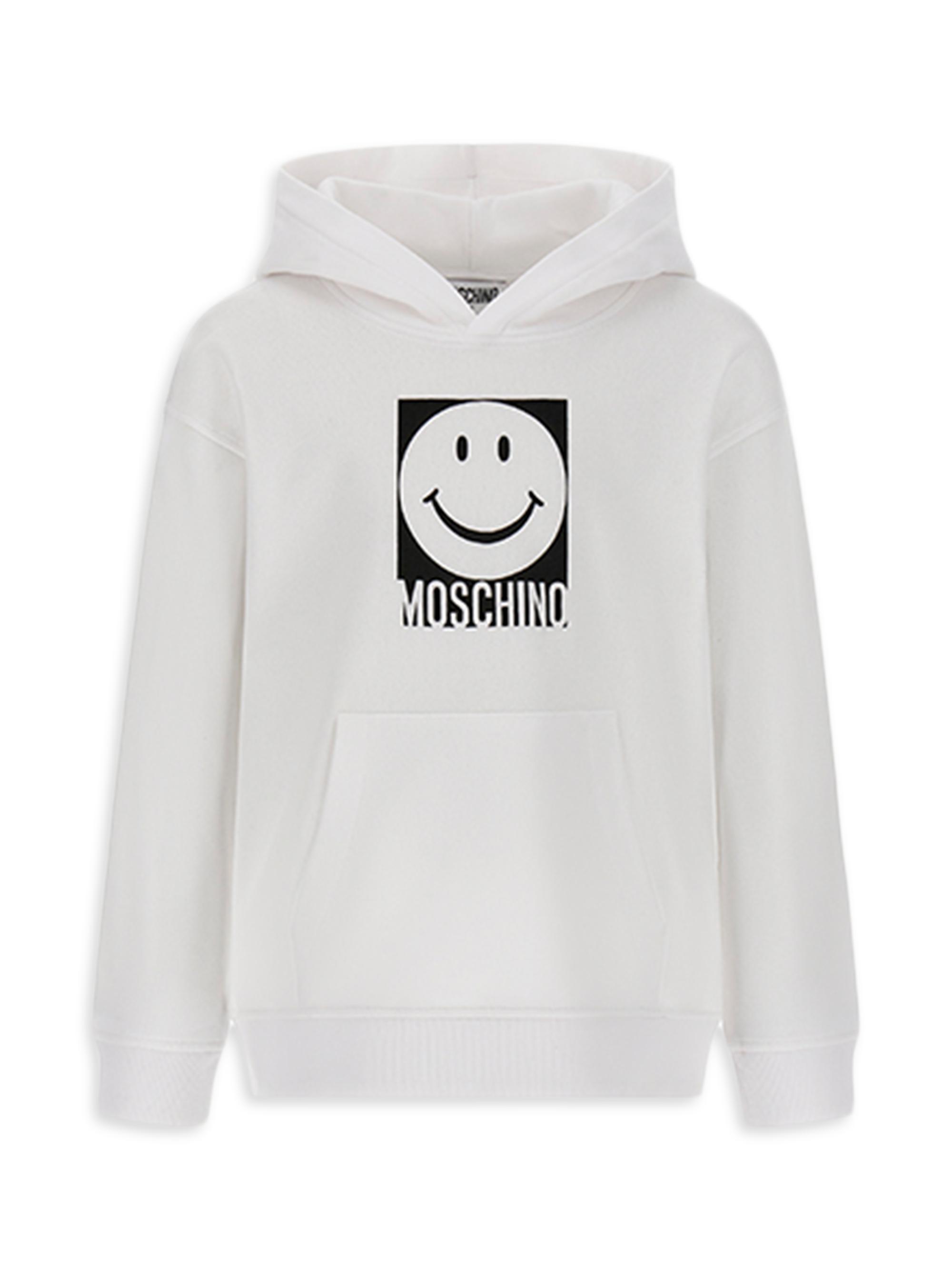 Moschino Little Kid's & Kid's Smiley Face Hoodie - Bianco