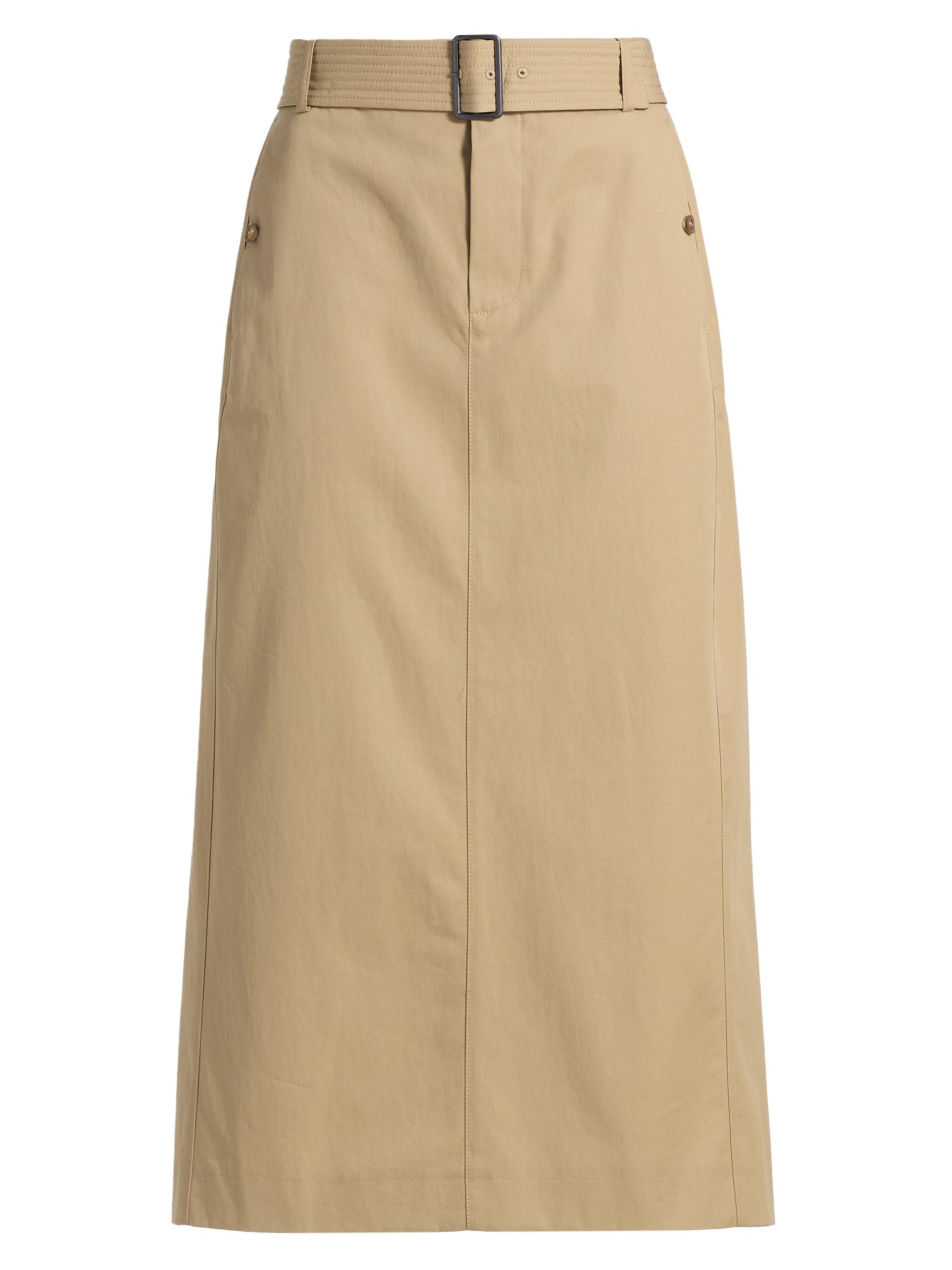 Vince Women's Cotton Pencil Midi-Skirt - Cobble Stone