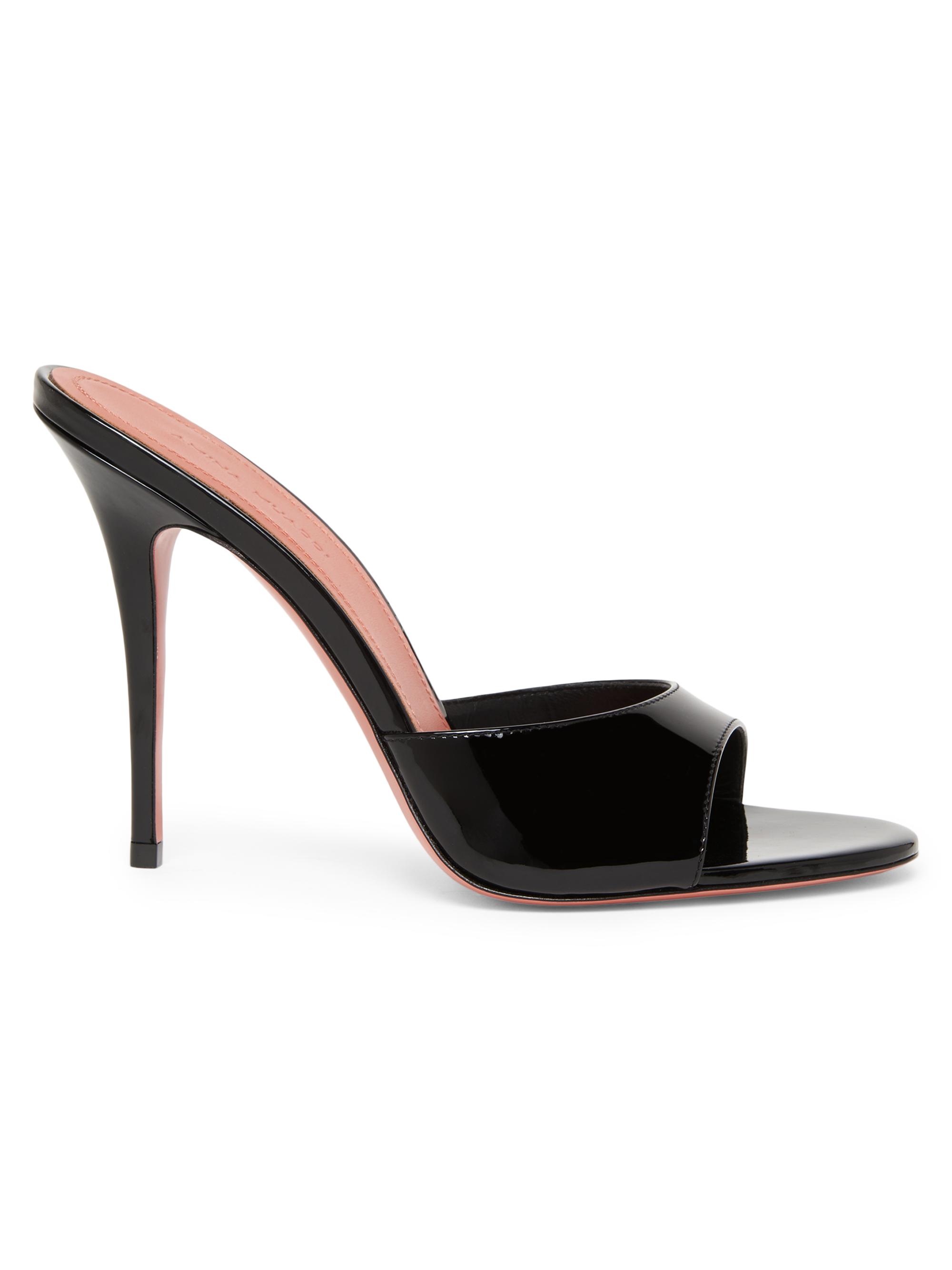Amina Muaddi Elodie Patent Leather Mules | Saks Fifth Avenue