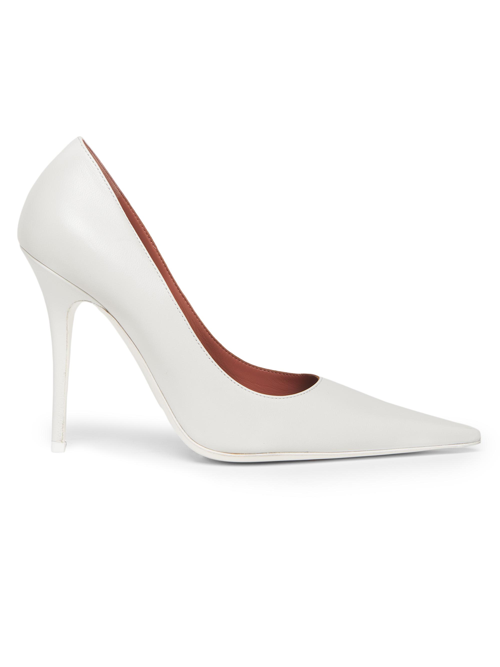 Amina Muaddi Women's Barbara 105MM Leather Pumps - Nappa White