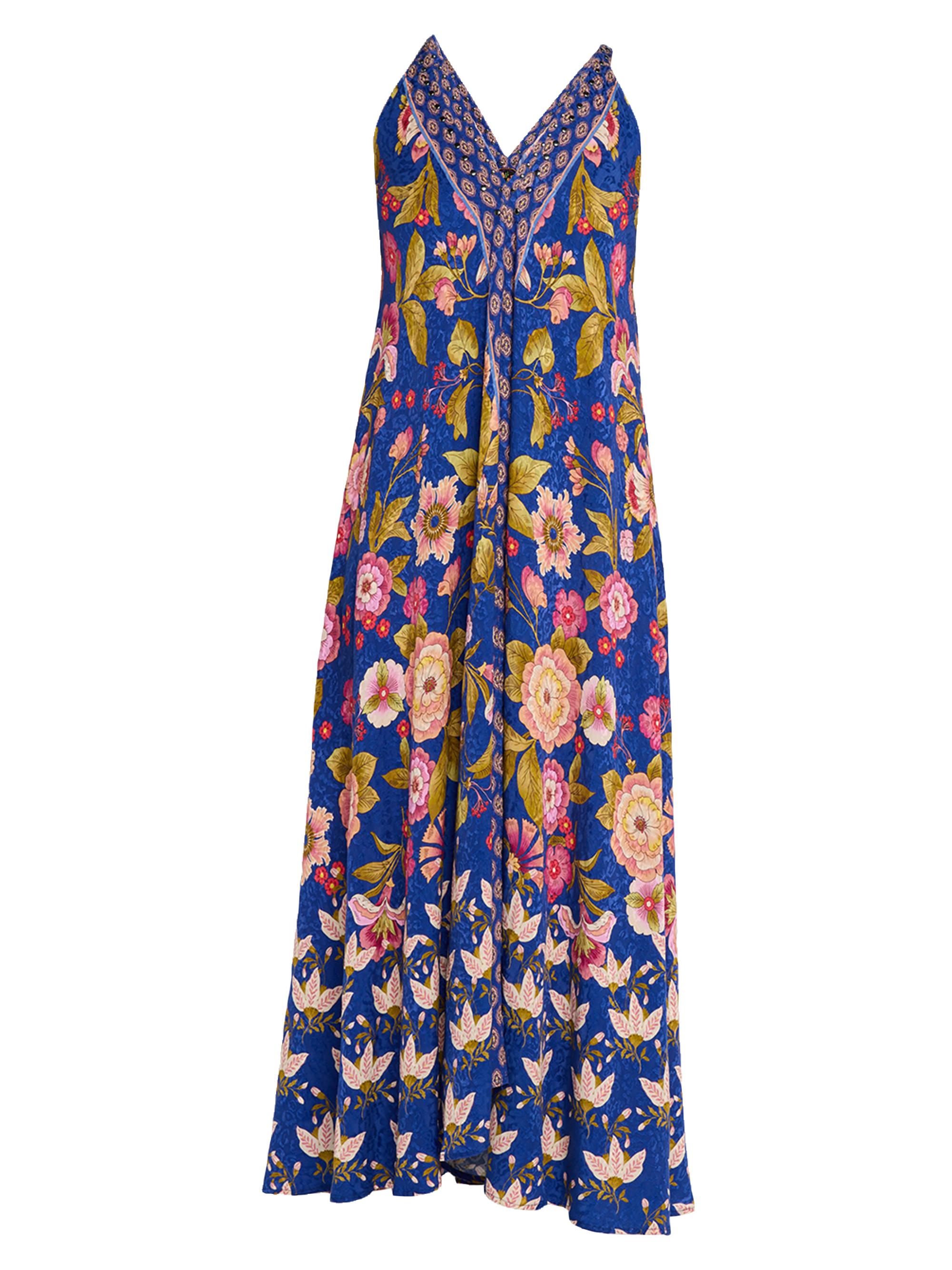 Johnny Was Women's Eva Printed V-Neck Maxi Dress - Navy Camaro