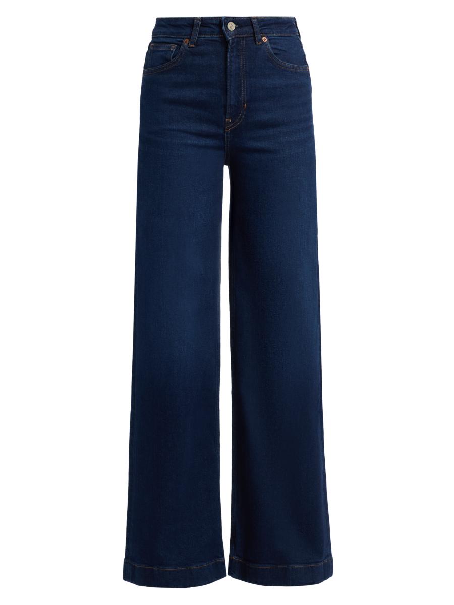 Reformation Women's Bex Super-stretch High-rise Wide-leg Jeans In Blue