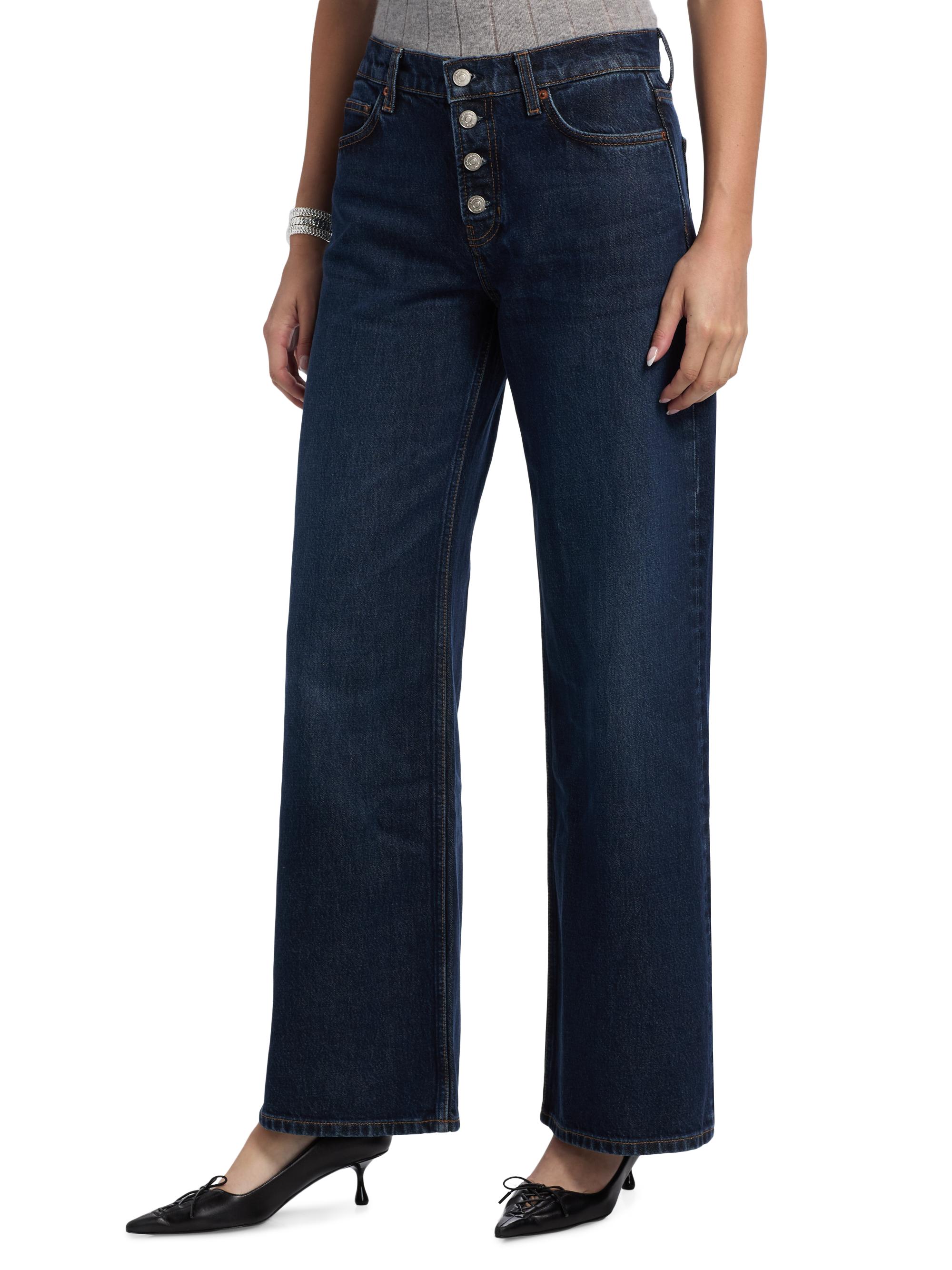 Reformation Cary Low-Rise Button-Fly Jeans | Saks Fifth Avenue