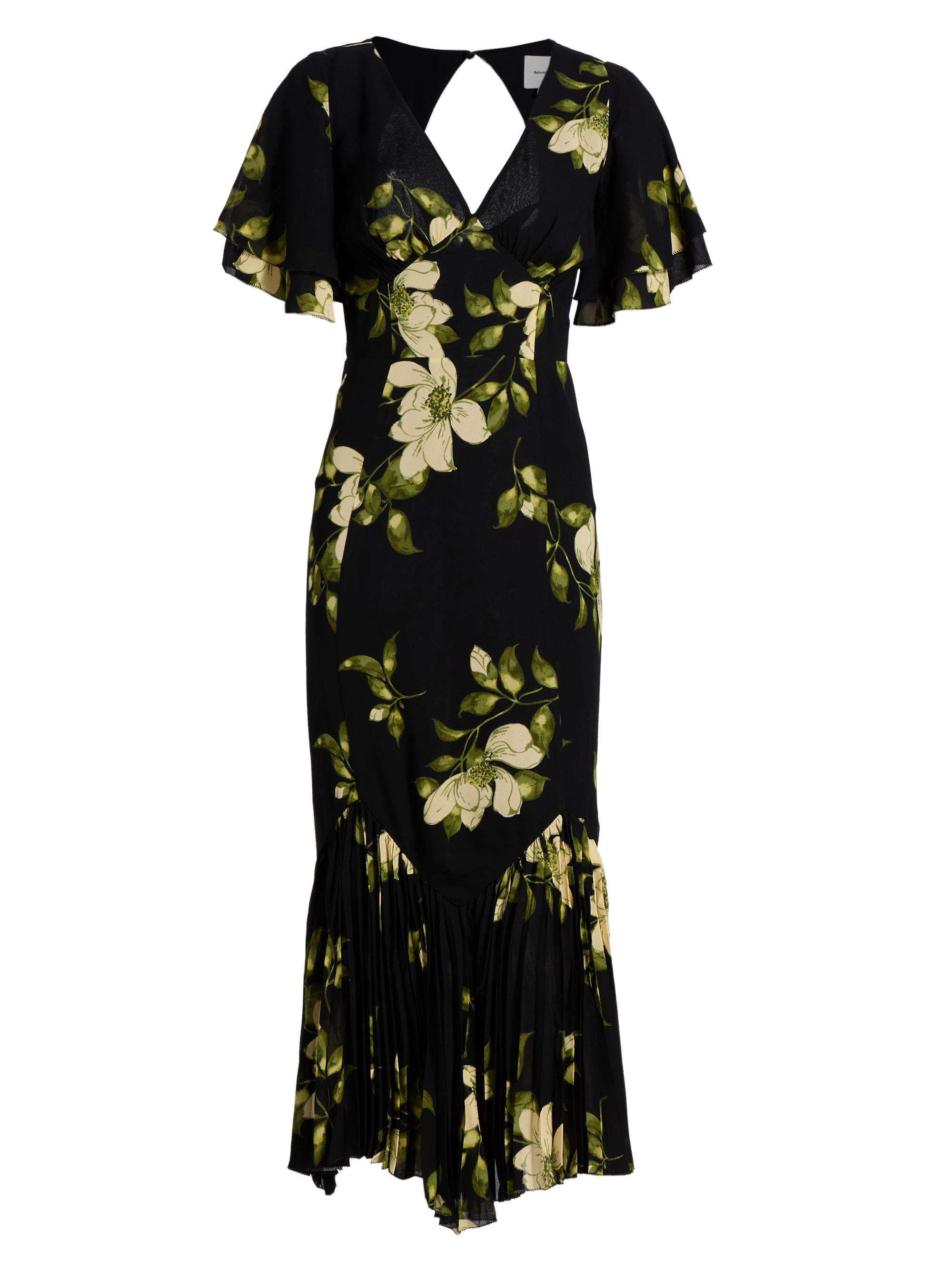 Reformation Salvia Ruffled Floral Midi-Dress | Saks Fifth Avenue
