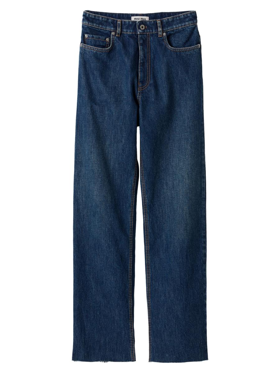 Miu Miu Women's Denim Jeans In Blue